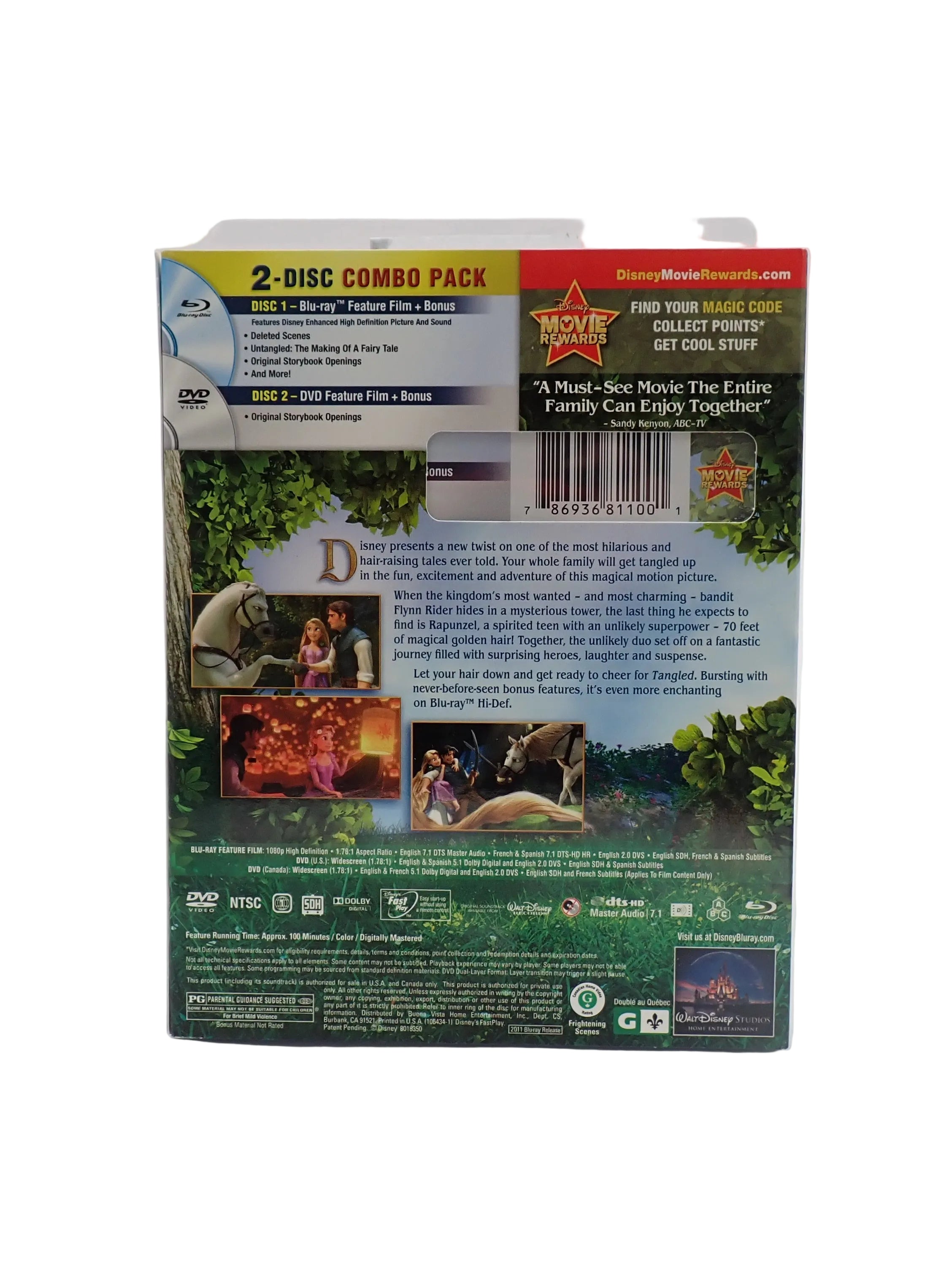 Disney's Tangled - SEALED! (Blu-Ray + DVD) [Pre-Owned]