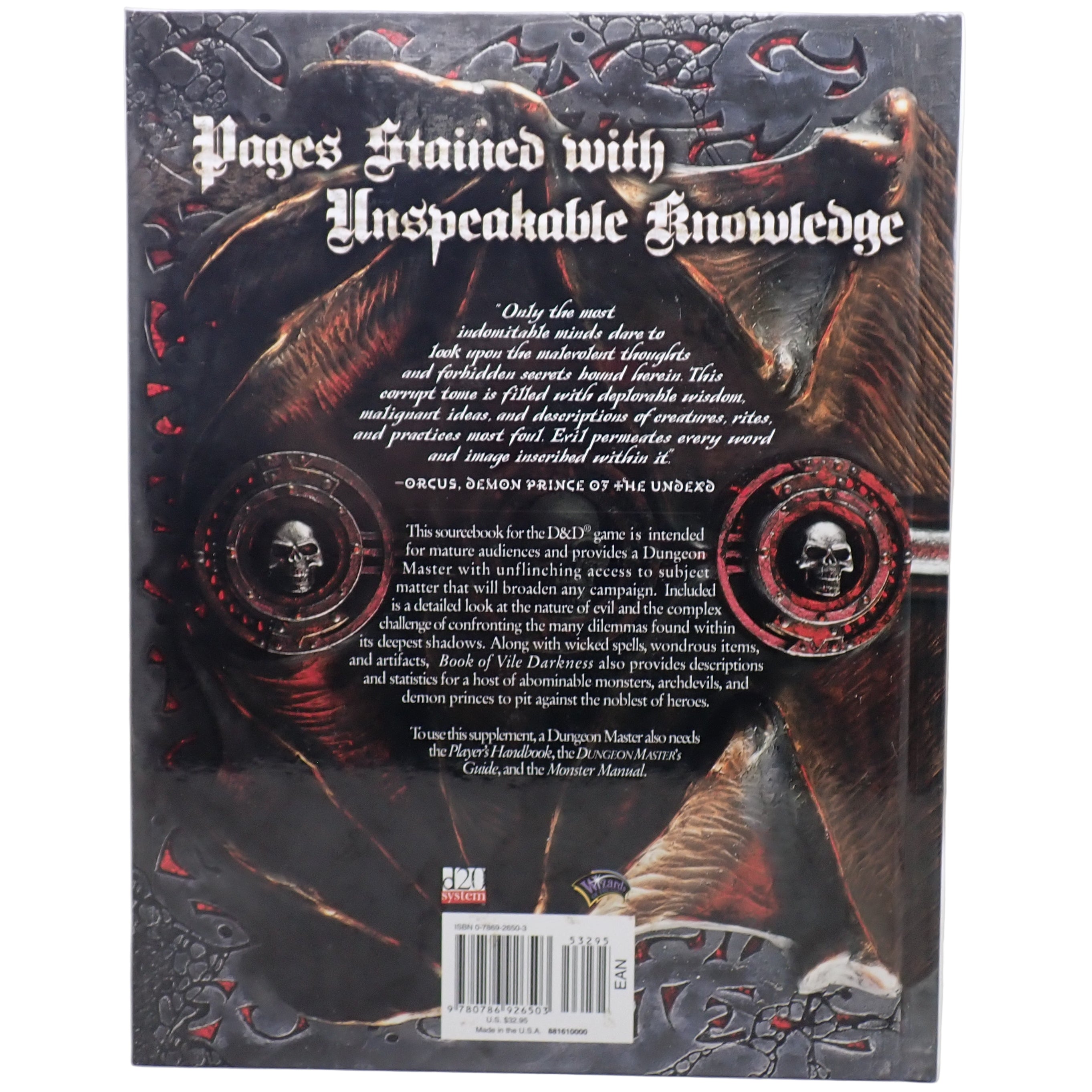 D&D 3.5 Book of Vile Darkness [Pre-Owned]