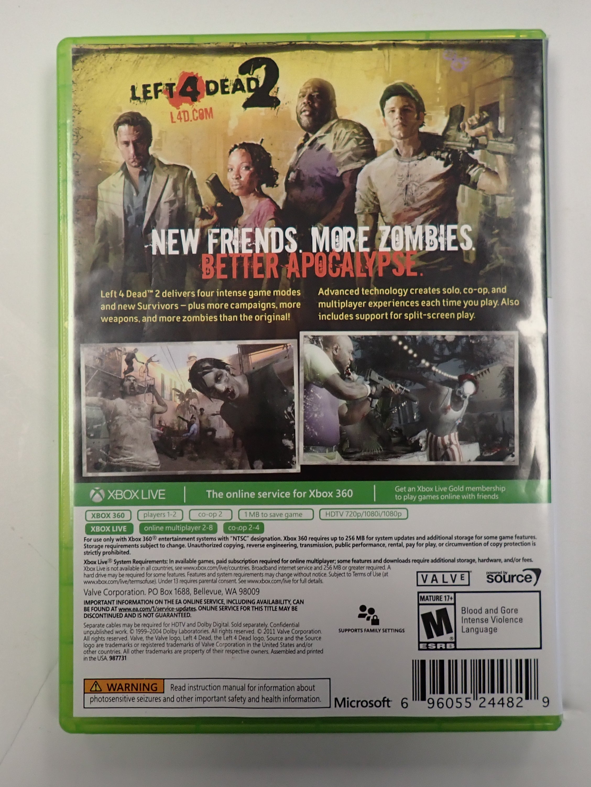 Left 4 Dead 2: Platinum Hits- Xbox 360