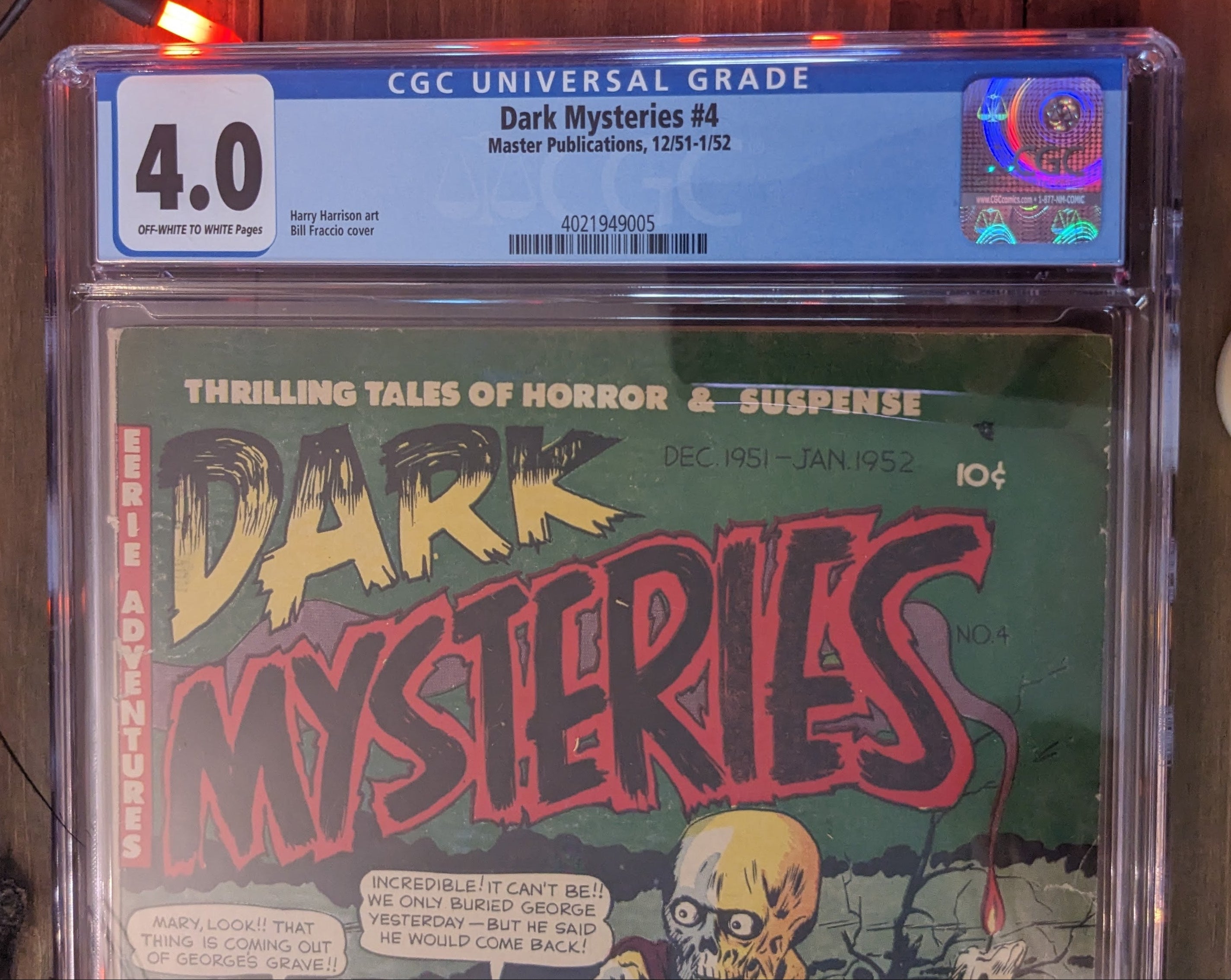 Dark Mysteries #4 (1951-52) | CGC Graded 4.0