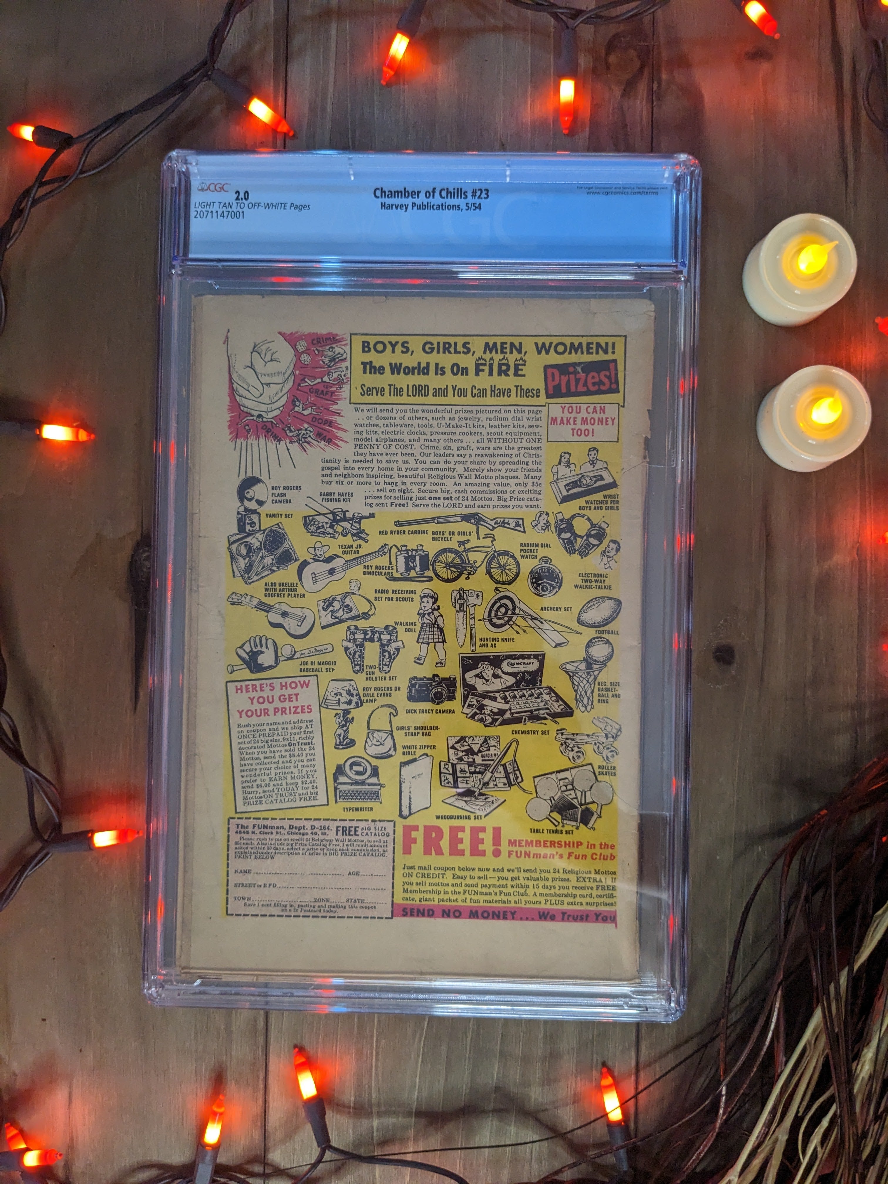 Chamber of Chills #23 (1954) | CGC Graded 2.0