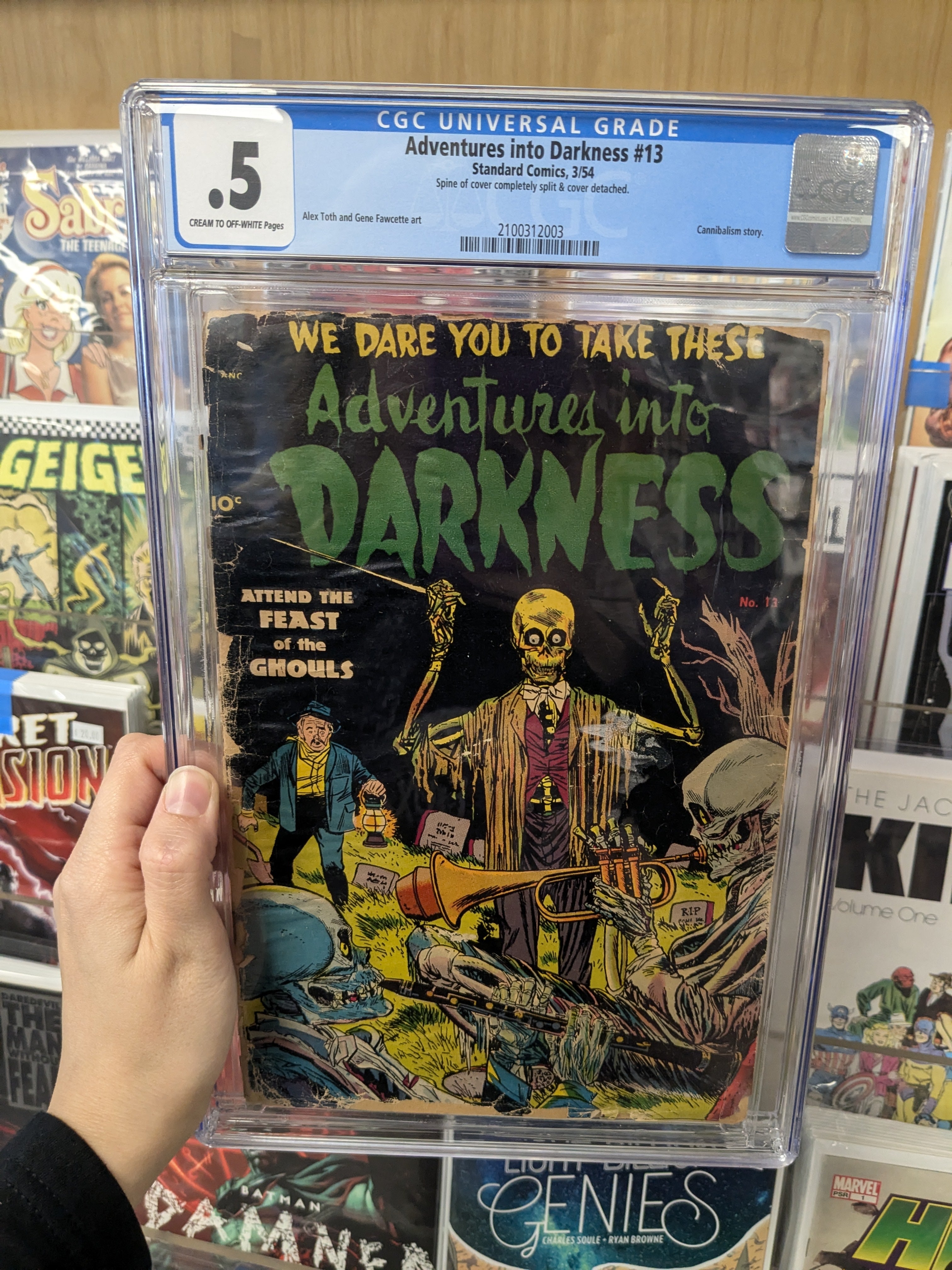 Adventures into Darkness #13 (1954) | CGC Graded 0.5