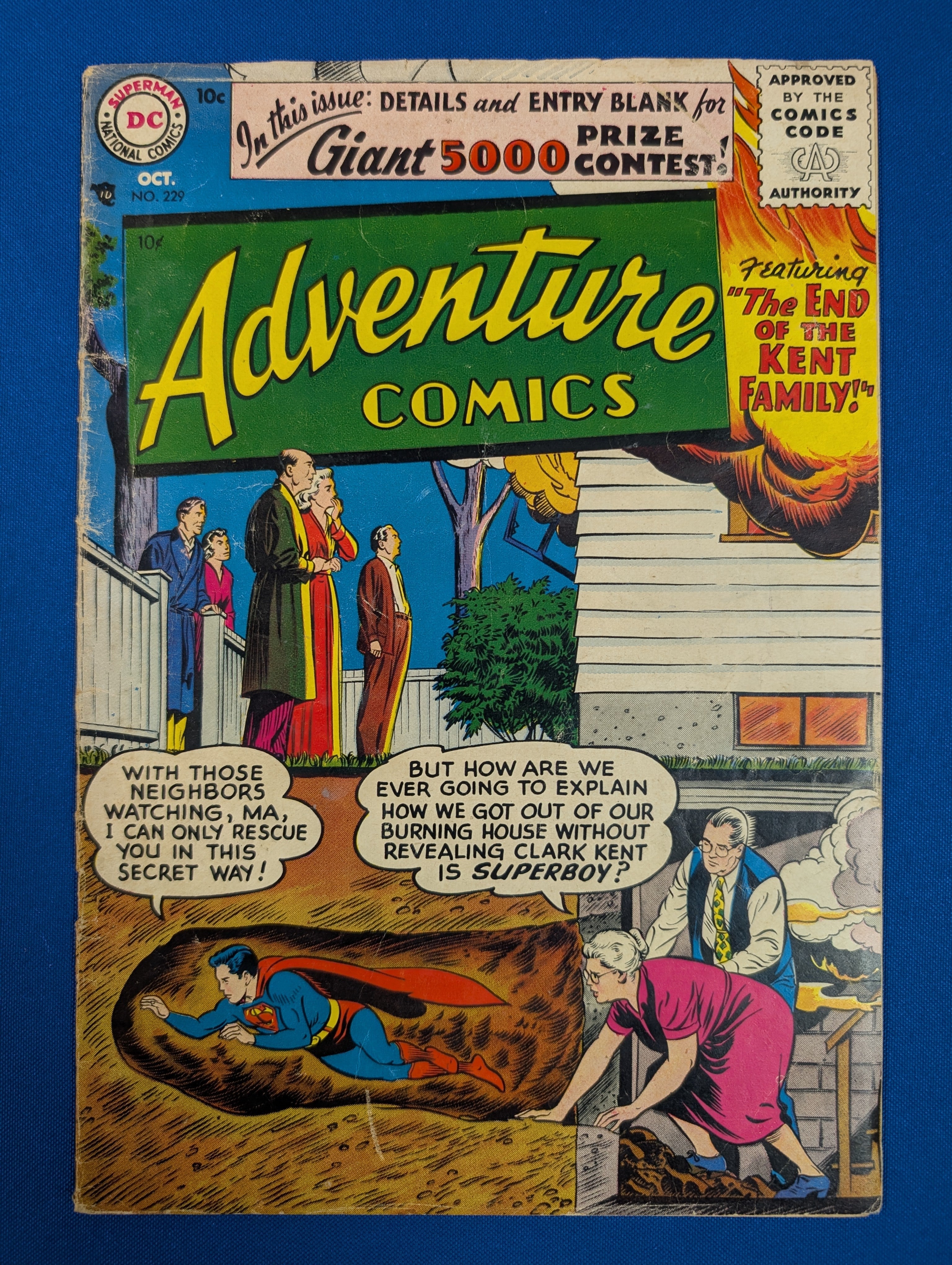 Adventure Comics #229 (1956) - VG- (3.5) - 1st SA App of Aquaman & Green Arrow