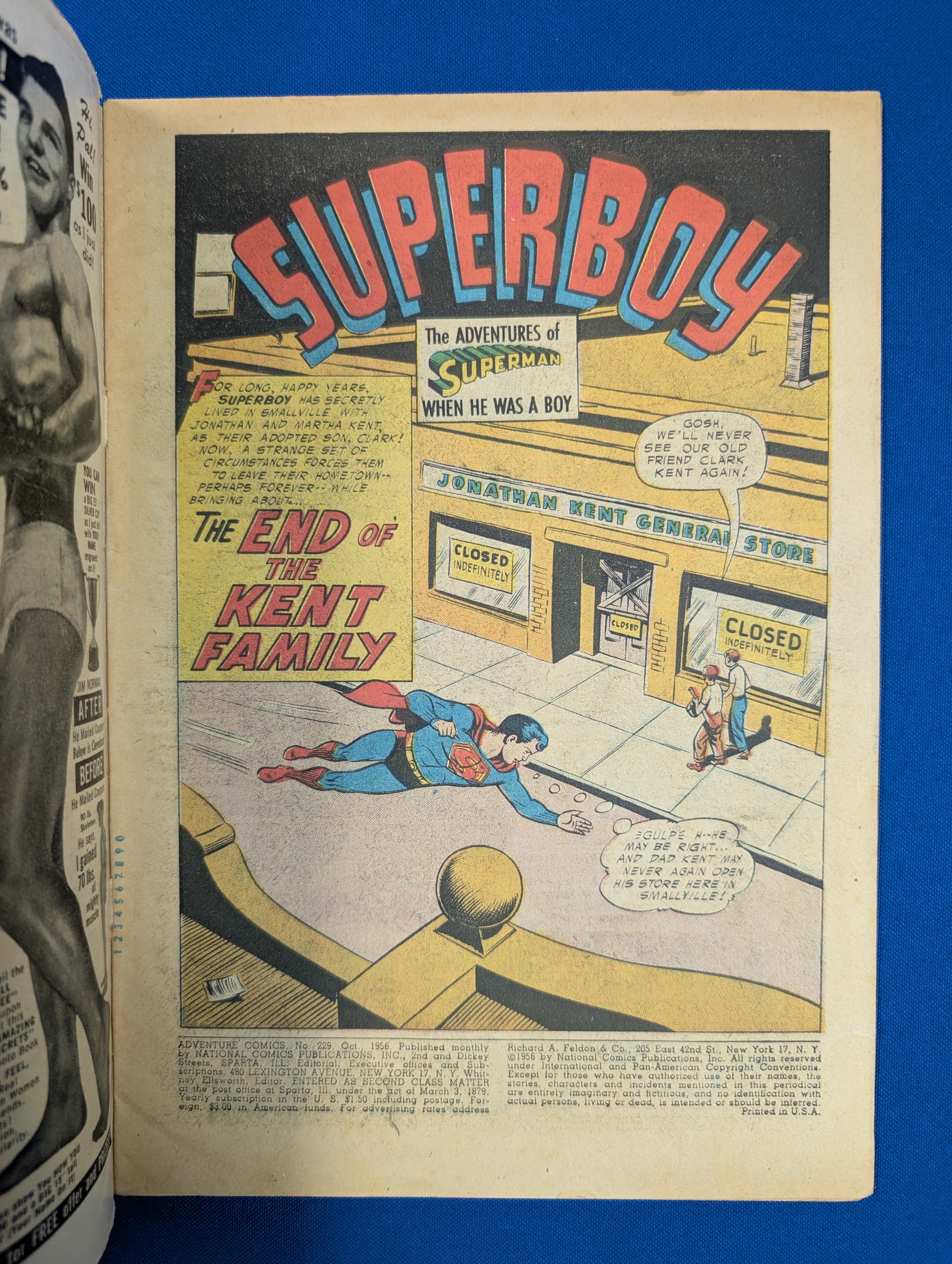 Adventure Comics #229 (1956) - VG- (3.5) - 1st SA App of Aquaman & Green Arrow