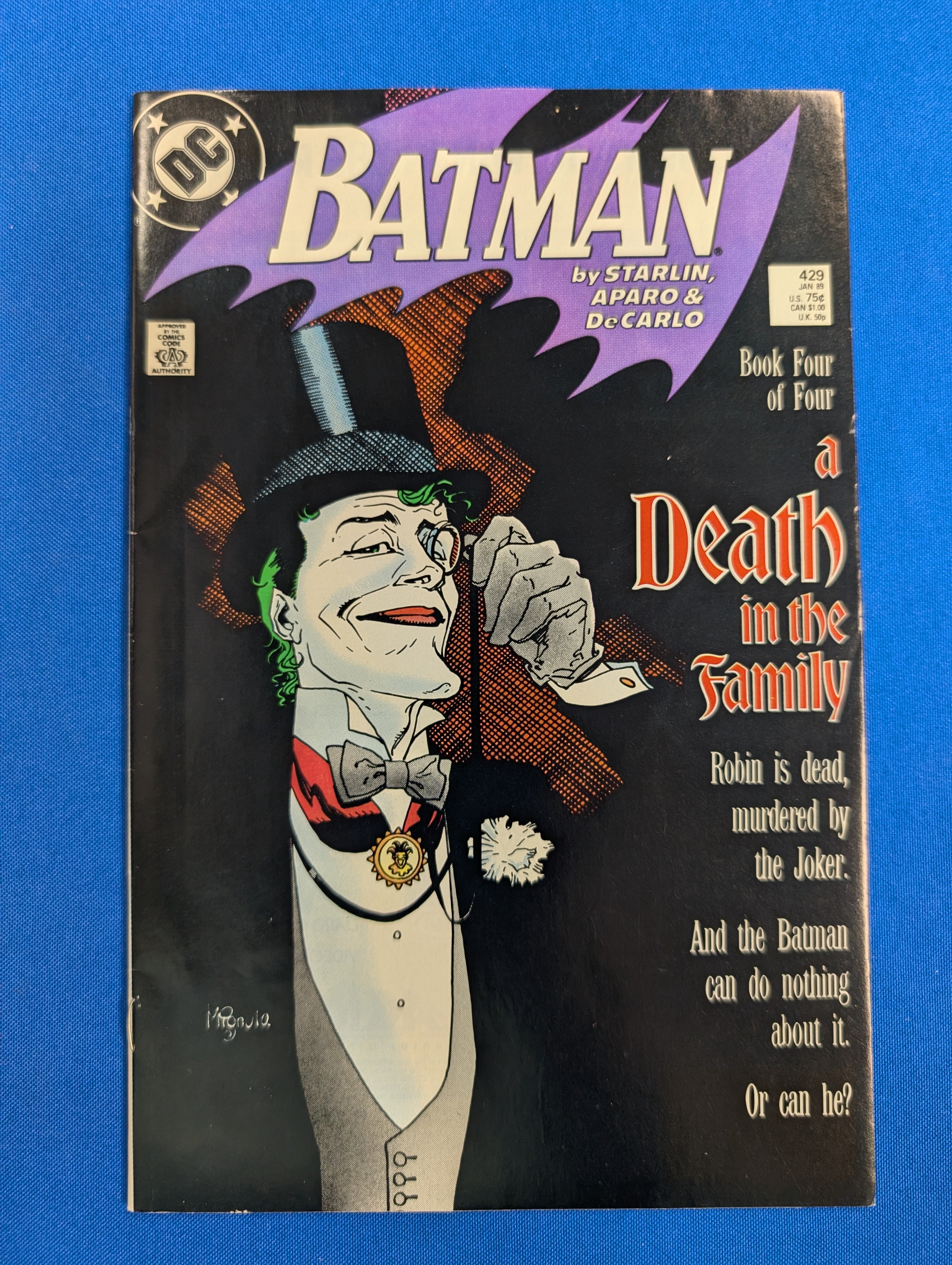 Batman 426-429 (1988) - Death in the Family - VF (8.0)