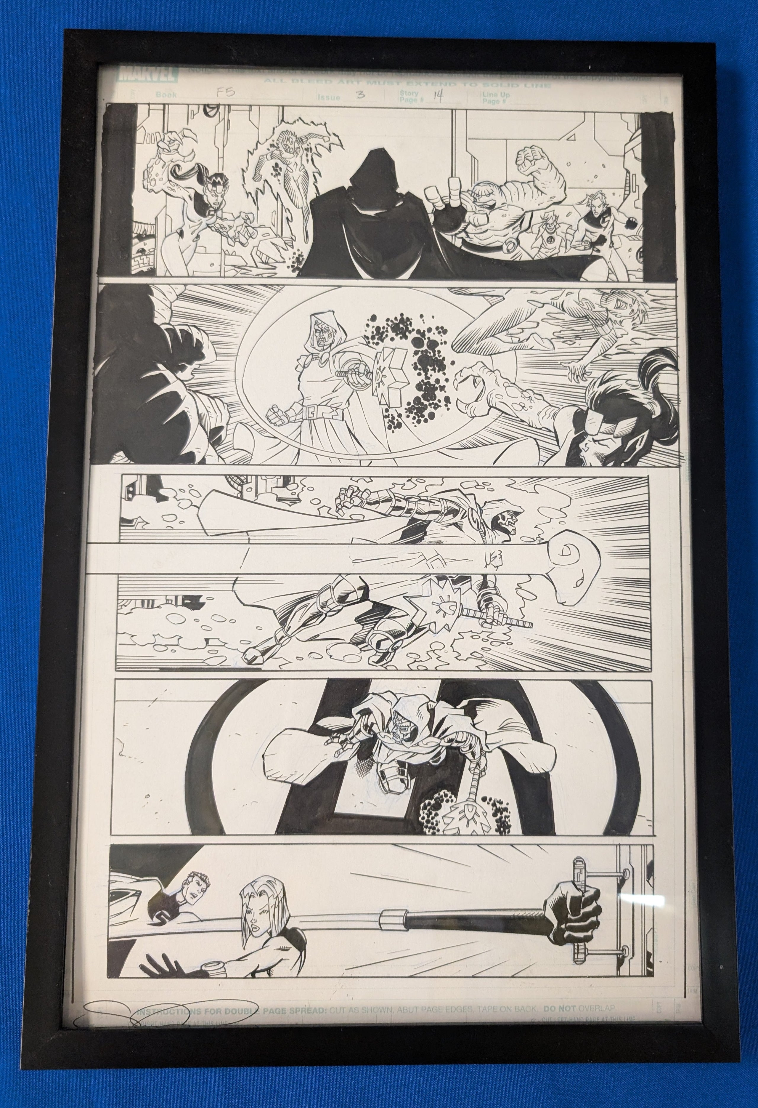 Original Artwork by Rom Lim - Fantastic Five #3 - SIGNED by Scott Koblish