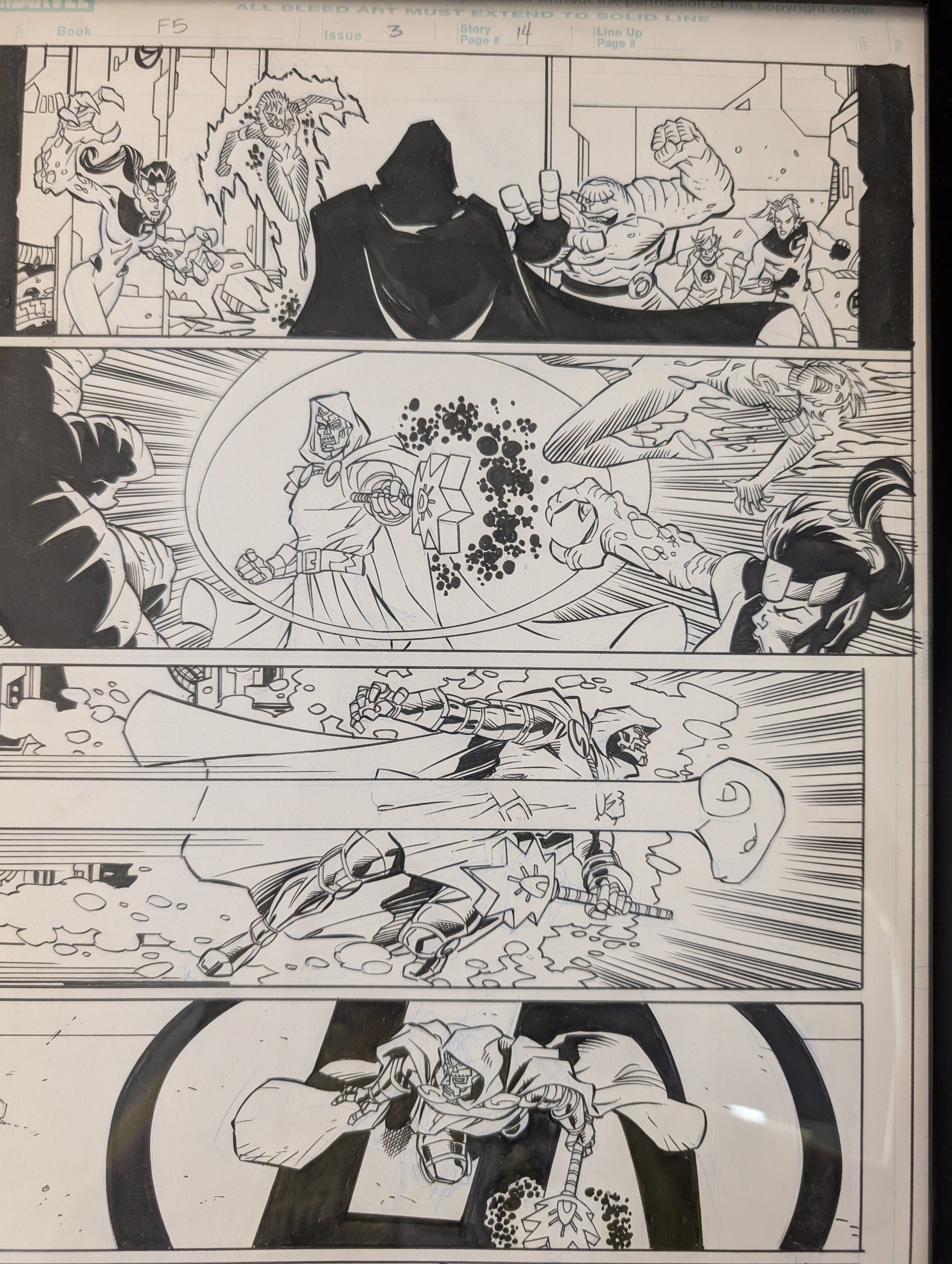 Original Artwork by Rom Lim - Fantastic Five #3 - SIGNED by Scott Koblish