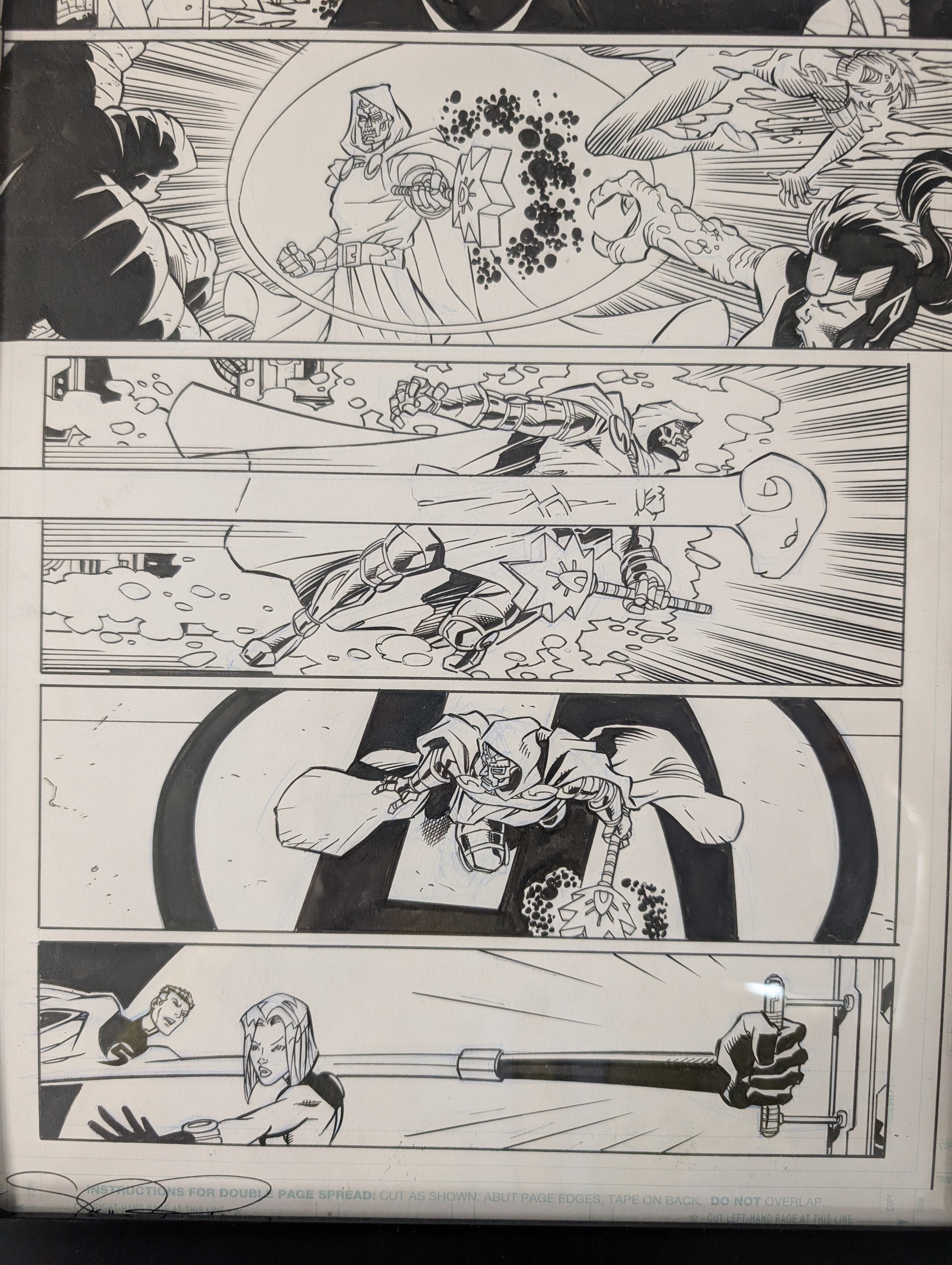Original Artwork by Rom Lim - Fantastic Five #3 - SIGNED by Scott Koblish