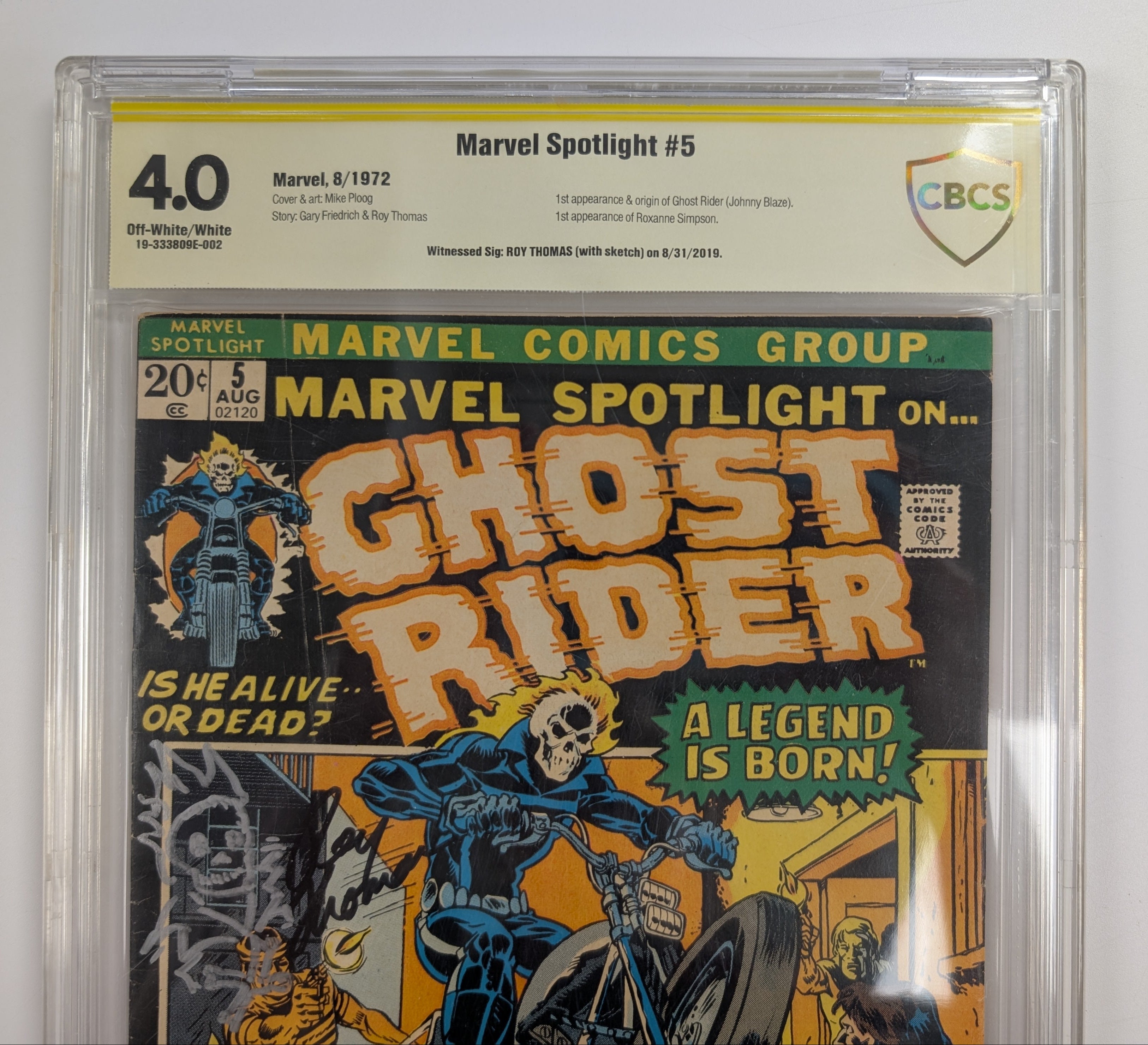 Marvel Spotlight #5 (1972) - CBCS 4.0 -Signed & Sketch by Roy Thomas
