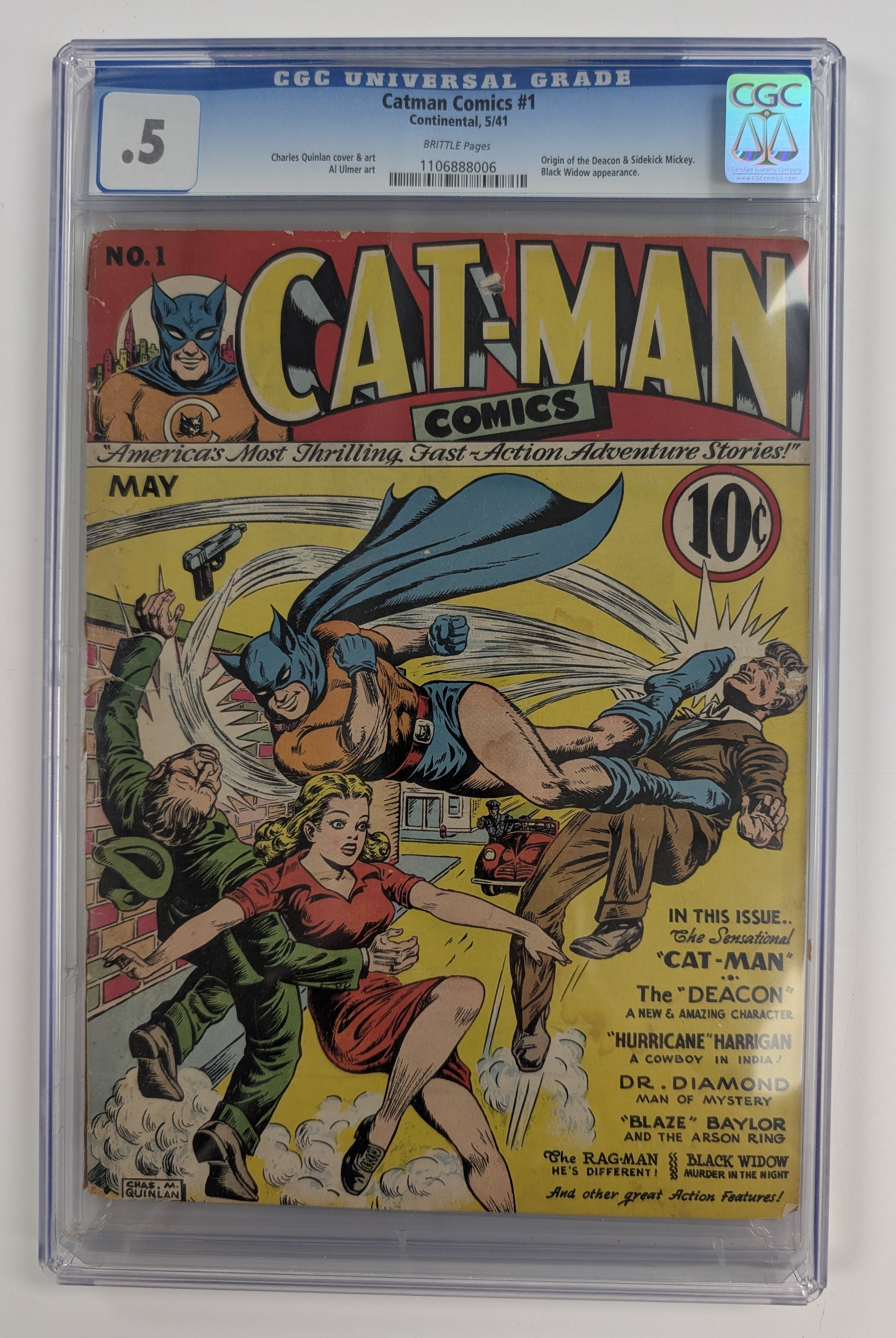 Catman Comics #1 (1941) - CGC .5