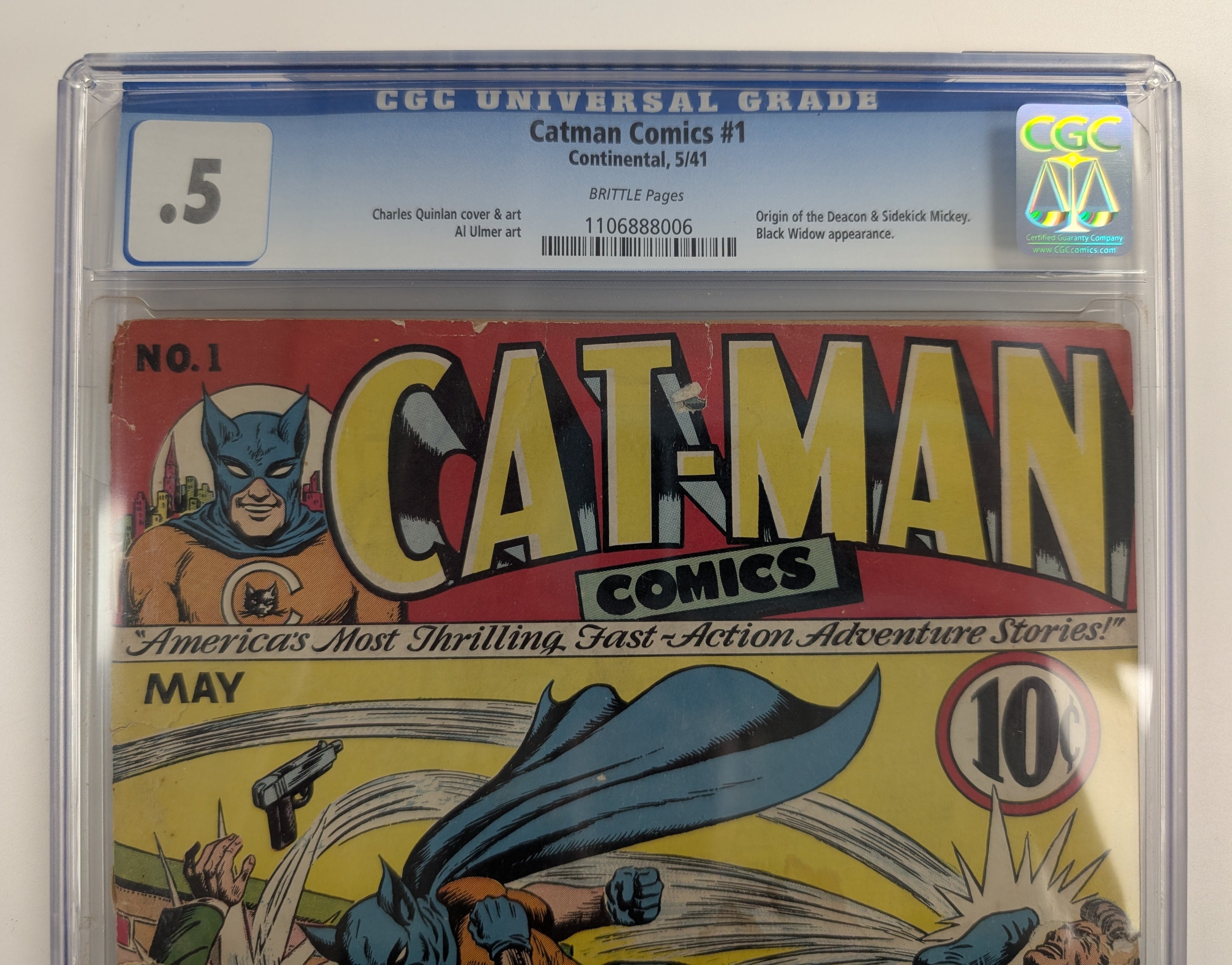 Catman Comics #1 (1941) - CGC .5