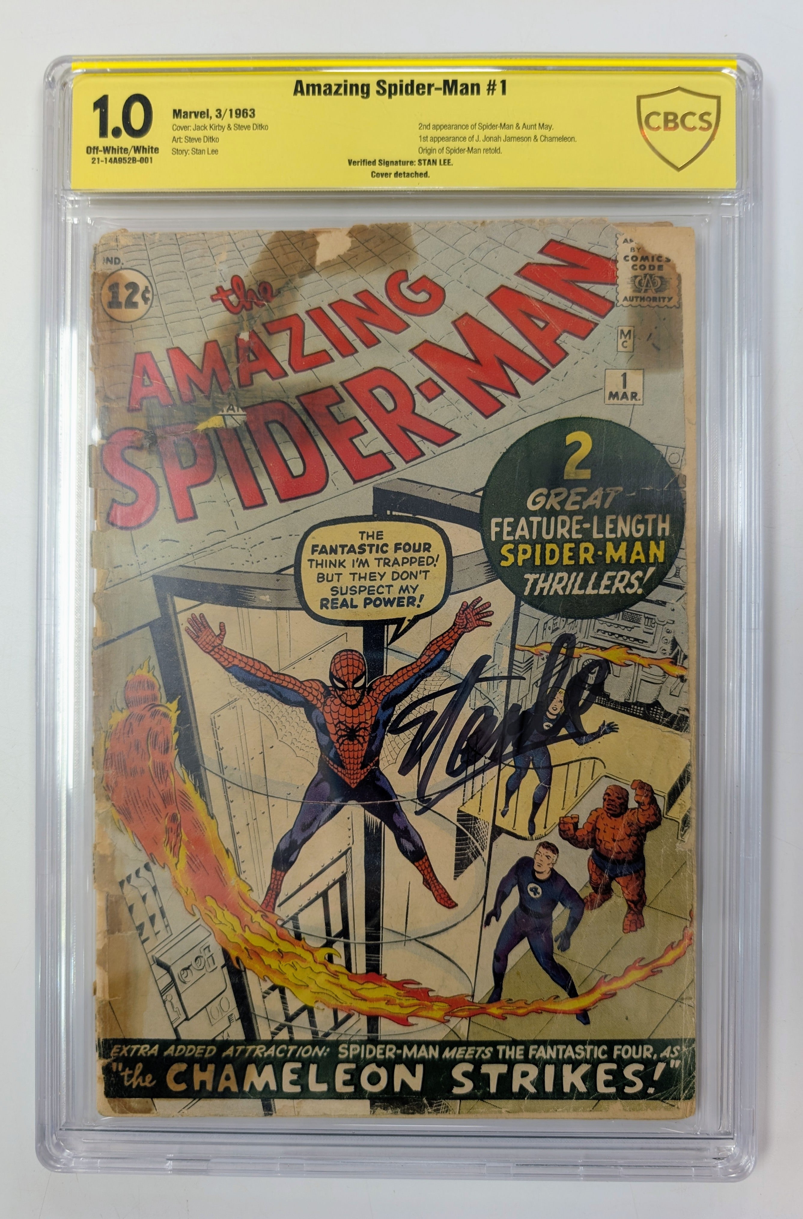 Amazing Spider-Man #1 (1963) - CBCS 1.0 - Signed by Stan Lee - $6,000