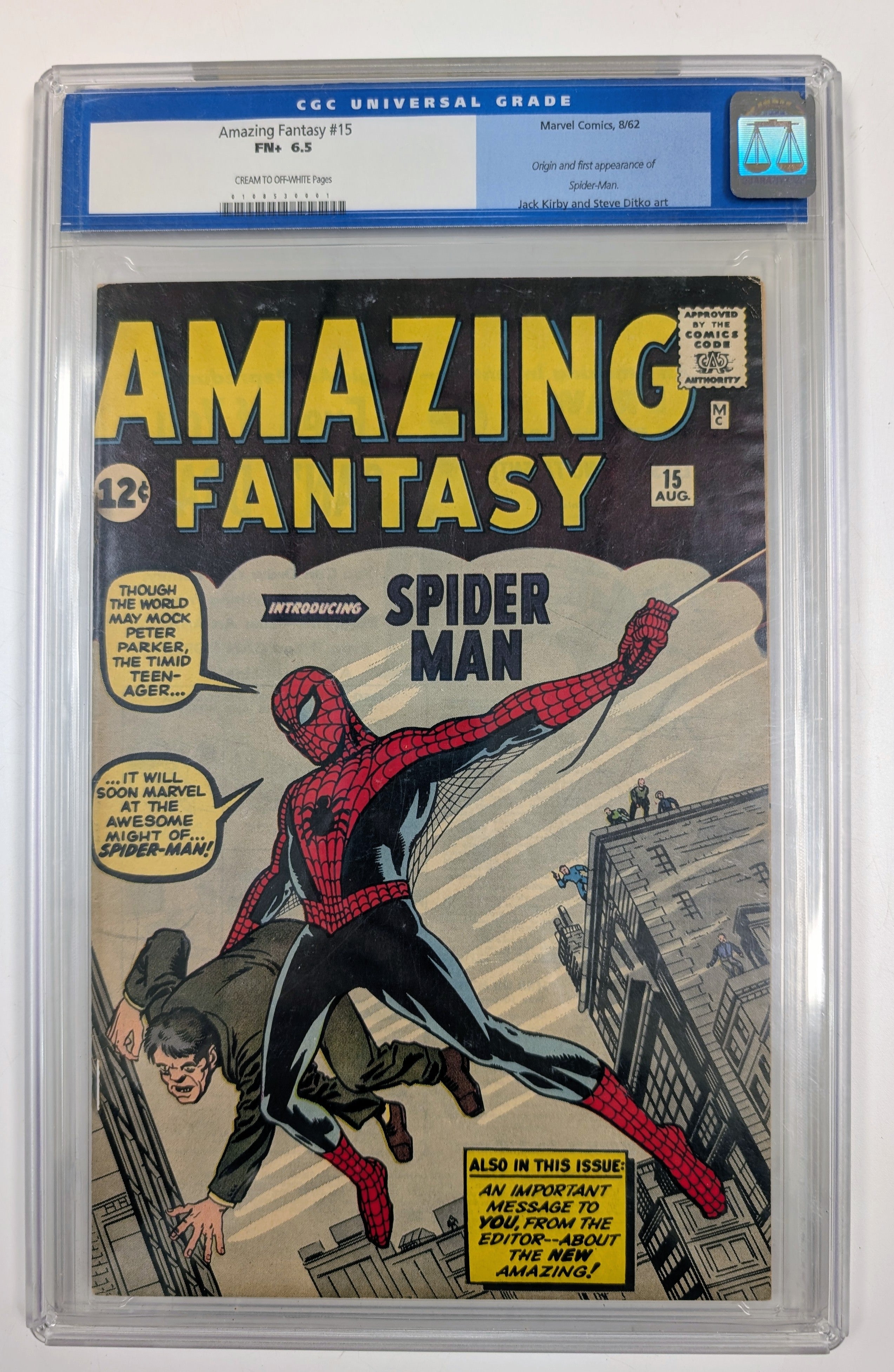 Amazing Fantasy #15 (1962) - CGC 6.5 - $100,000