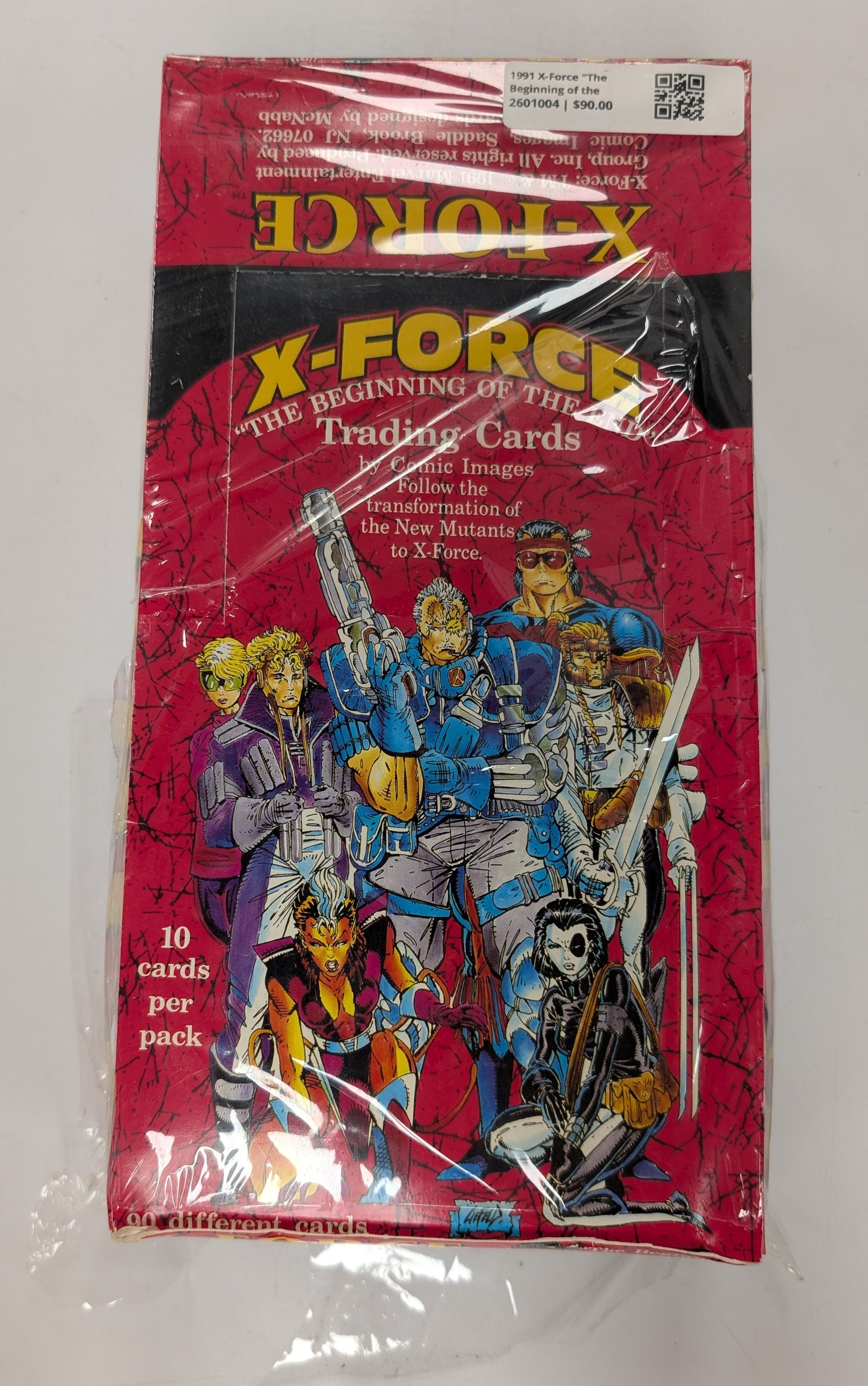 1991 X-Force "The Beginning of the End" Trading Cards Box - Plastic Removed of 36