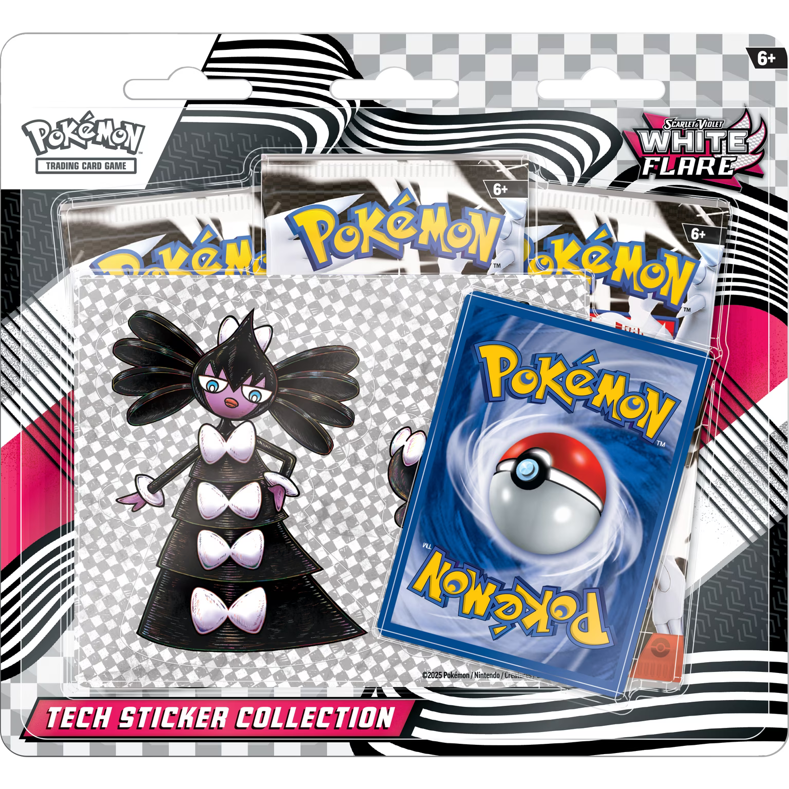 White Flare Tech Sticker Collection 3-Pack Blister