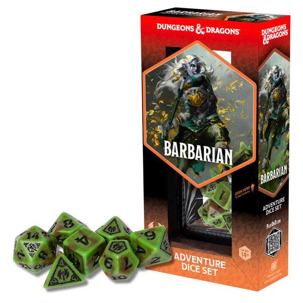 Dungeons & Dragons: Adventure Dice - Barbarian Green & Brown