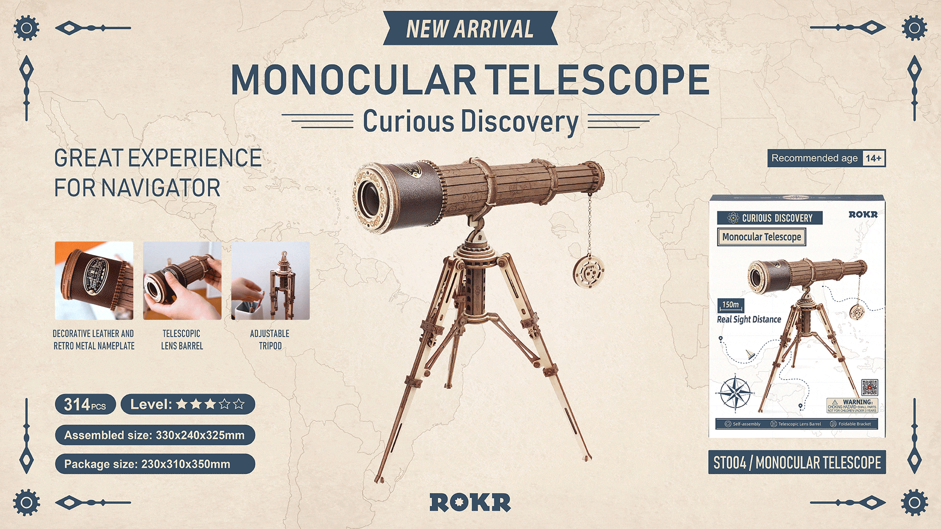 Rokr Curious Discovery Monocular Telescope ST004