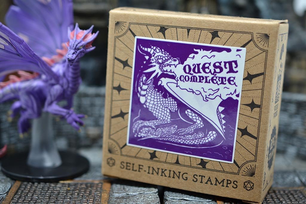 vintage- quest complete ✦ rpg stamp