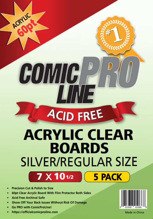 Comic Pro Line - Clear Backer Boards - Silver/Regular