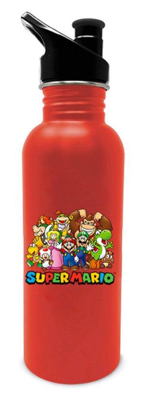 Super Mario Bros Lineup Metal Water Bottle
