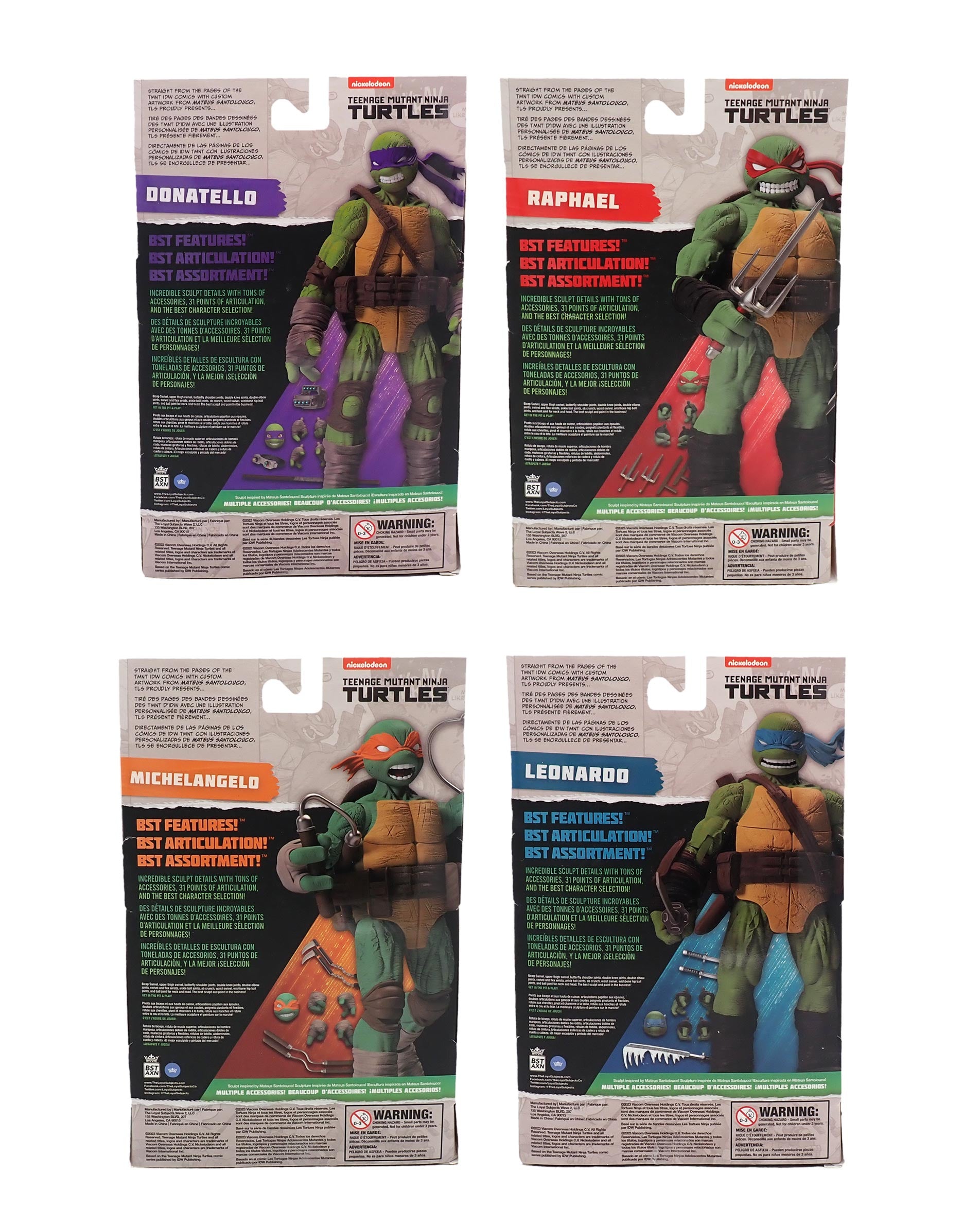 Teenage Mutant Ninja Turtles BST AXN The Loyal Subjects Figure Set [Pre-Owned]