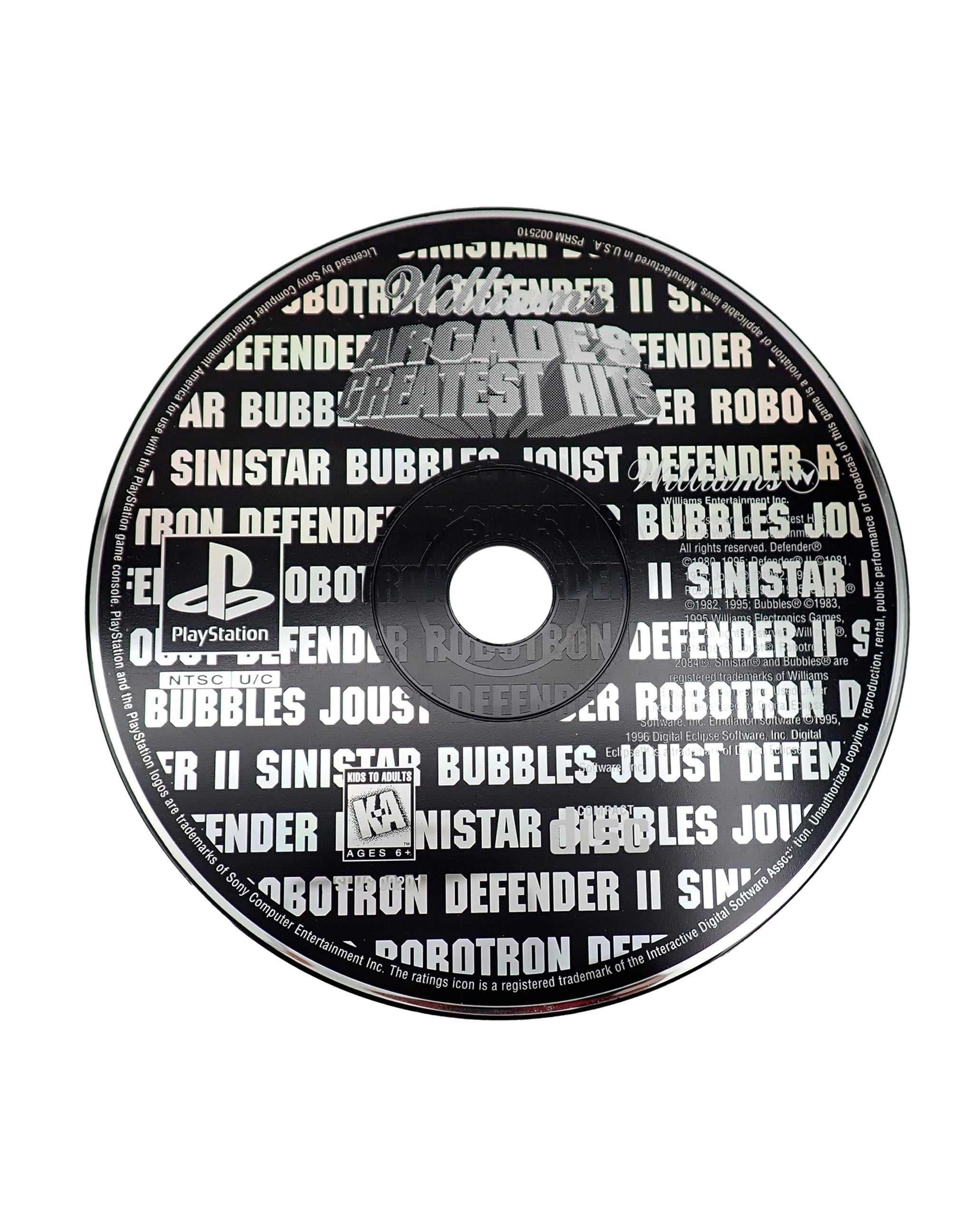 Williams Arcade's Greatest Hits [Loose] - PS1