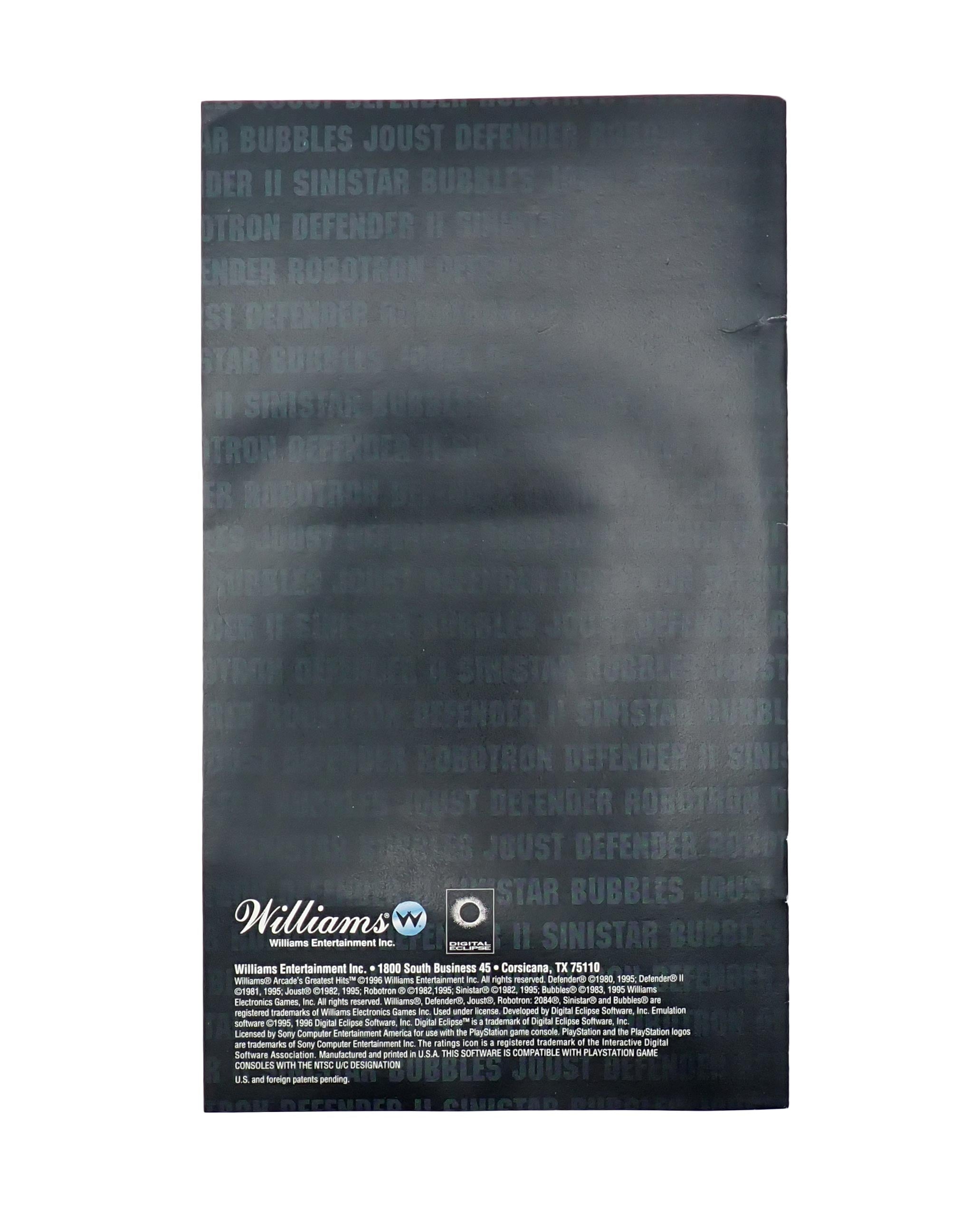 Williams Arcade's Greatest Hits [Loose] - PS1