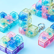 Pastel/Clear LED Tetris  Clicker Keyboard Keycap Keychain