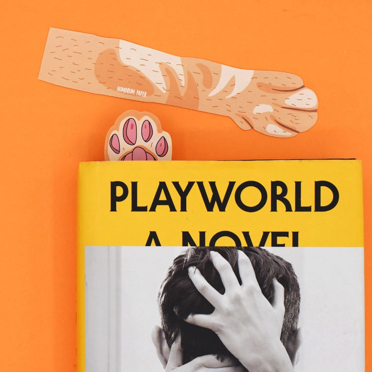 Orange Tabby Cat Paw Bookmark