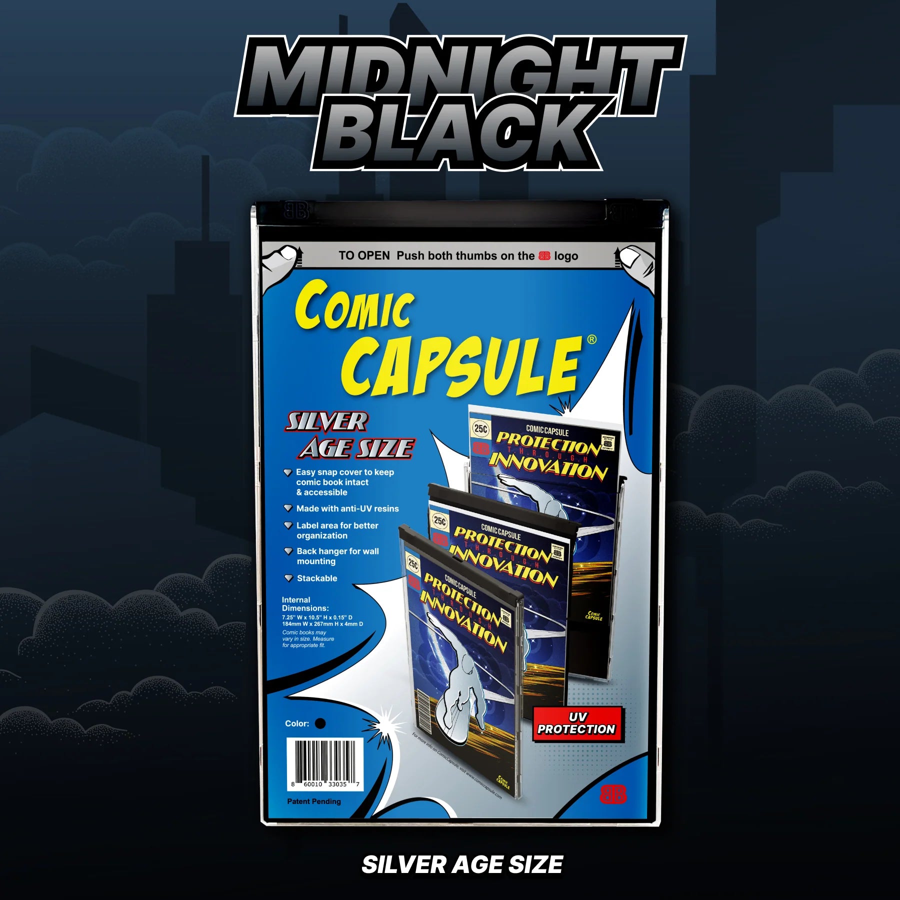 Comic Capsule -  Silver Black