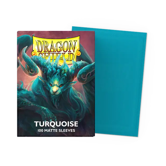 Dragon Shields: (100) Matte Turquoise