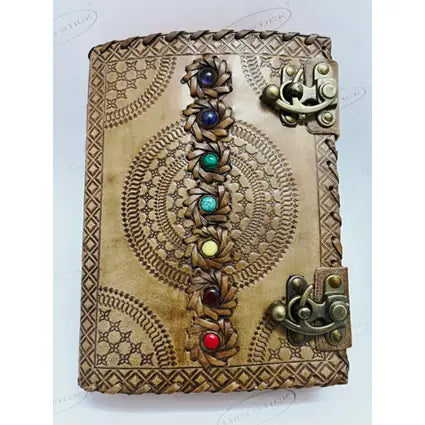 Chakra Antique Leather Embossed Journal