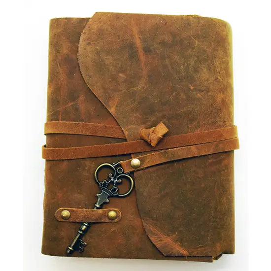 Soft Leather Journal with Key
