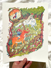 Princess Mononoke Riso Print - Natalie Andrewson