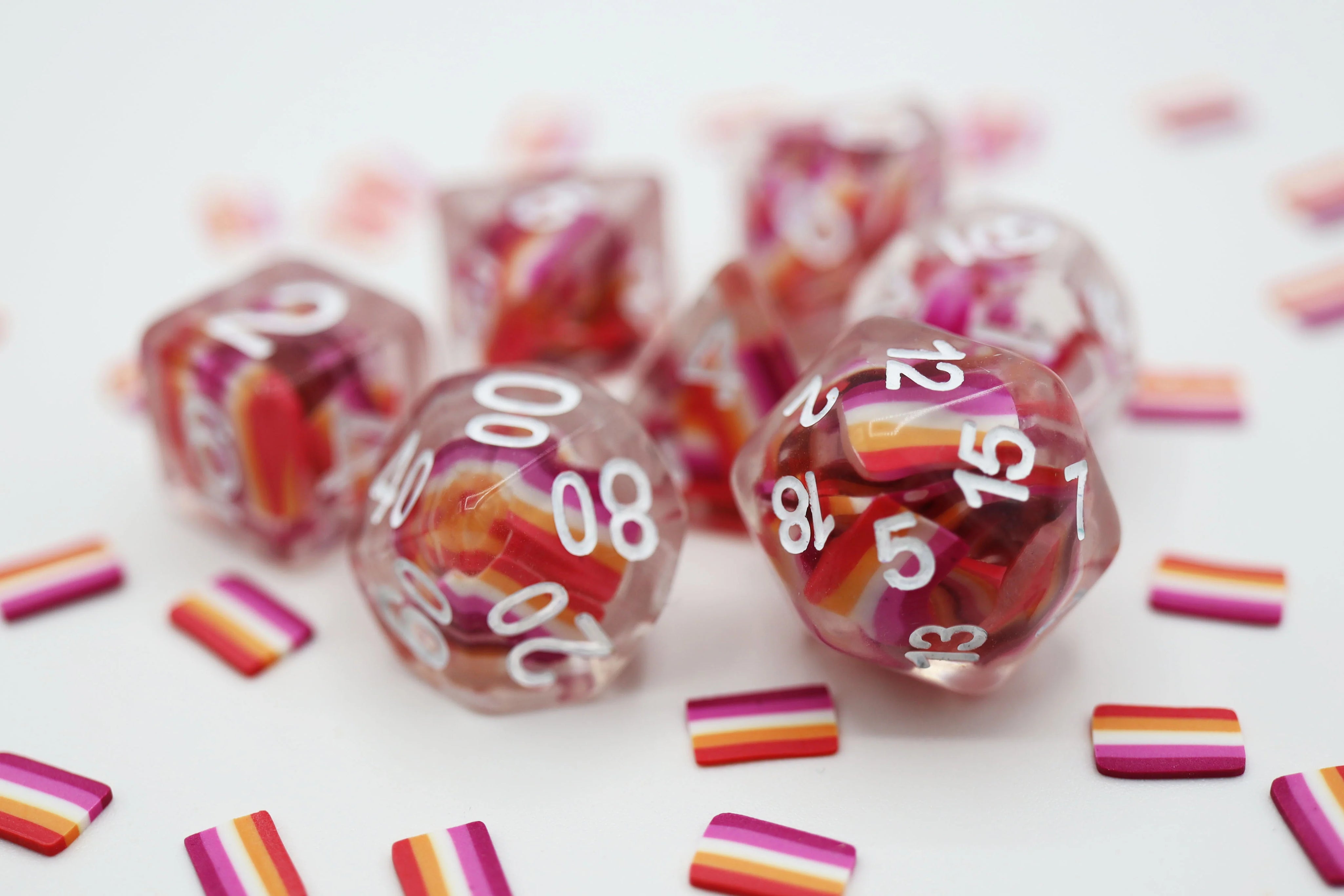 Lesbian RPG Dice Set