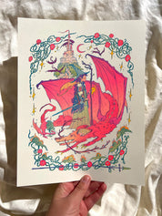 Dragon Witch Riso Print - Natalie Andrewson
