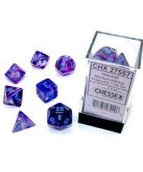 Nebula Nocturnal/Blue Polyhedral 7-Die Set