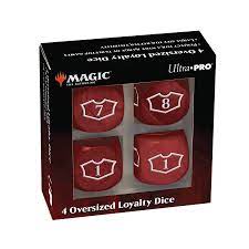 Ultra Pro MTG 4 Oversized Loyalty Dice - Mountain Red
