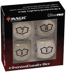 Ultra Pro MTG 4 Oversized Loyalty Dice - Plains White