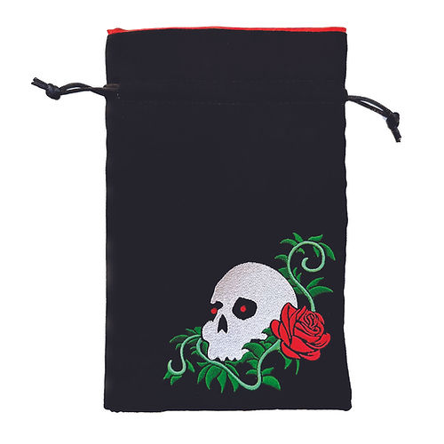 Black Oak Workshop Dice Bag Skull & Rose