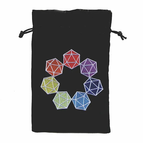 Black Oak Workshop: Dice Bag - Rainbow d20