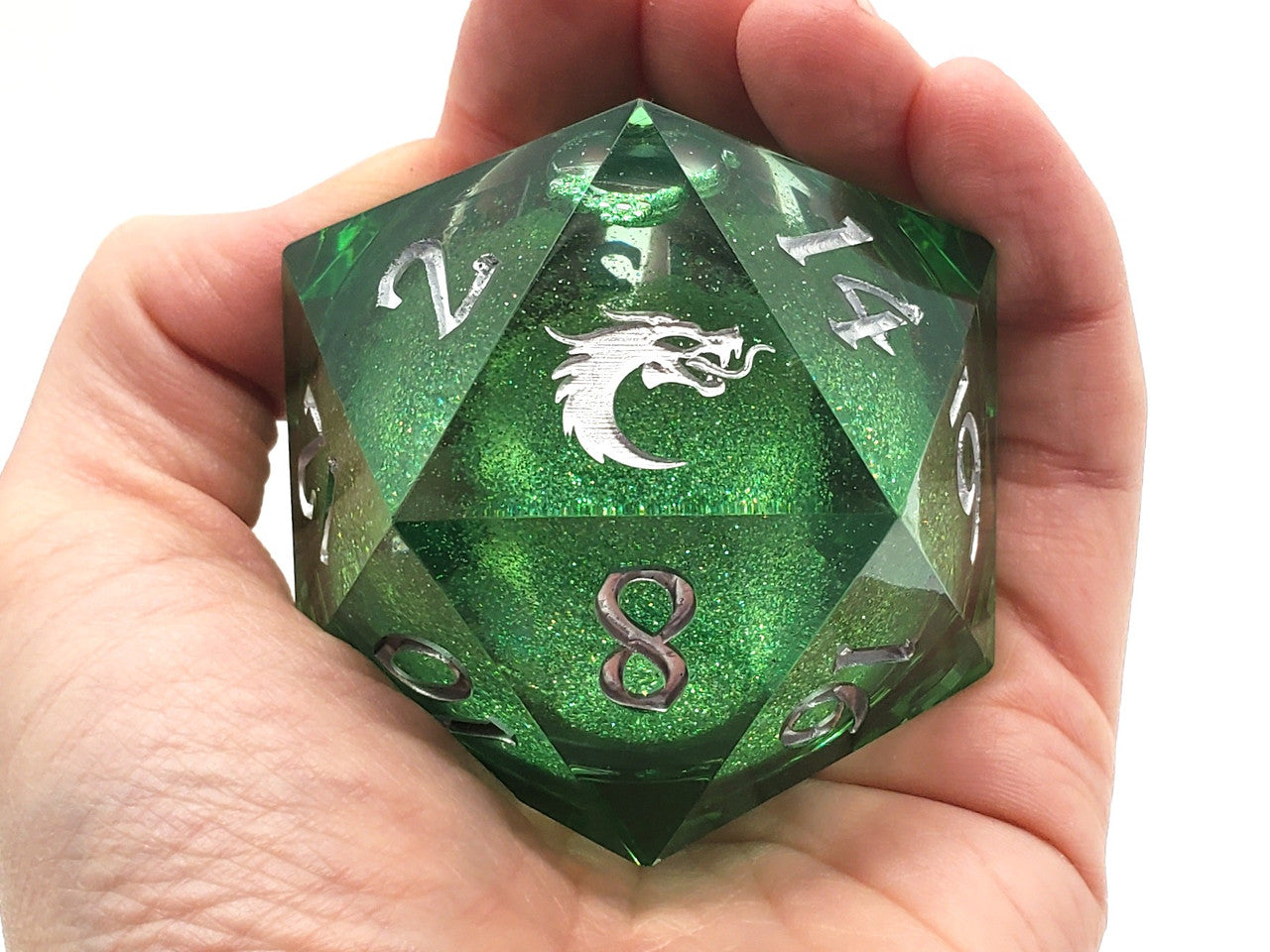 Old School Sharp Edged 35mm D20: Liquid Infused - Emerald Fury