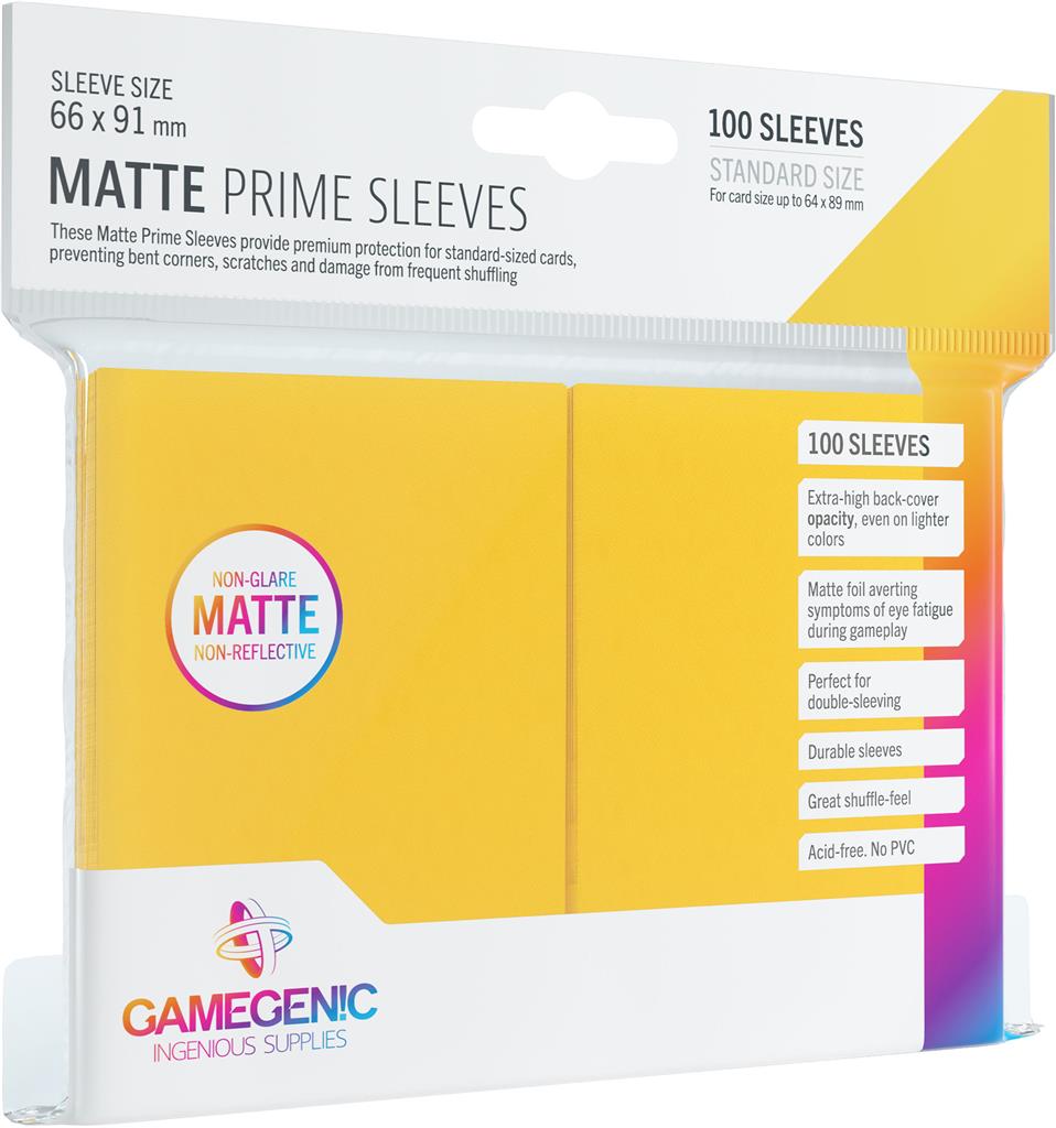 Gamegenic MATTE Prime Sleeves: Yellow (100)