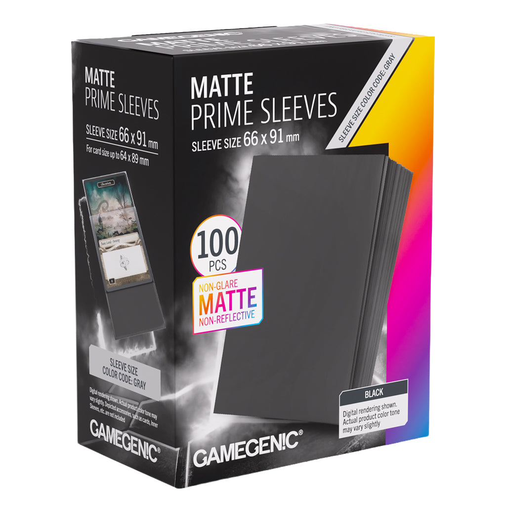 Gamegenic Matte Prime Sleeves Black 66x91