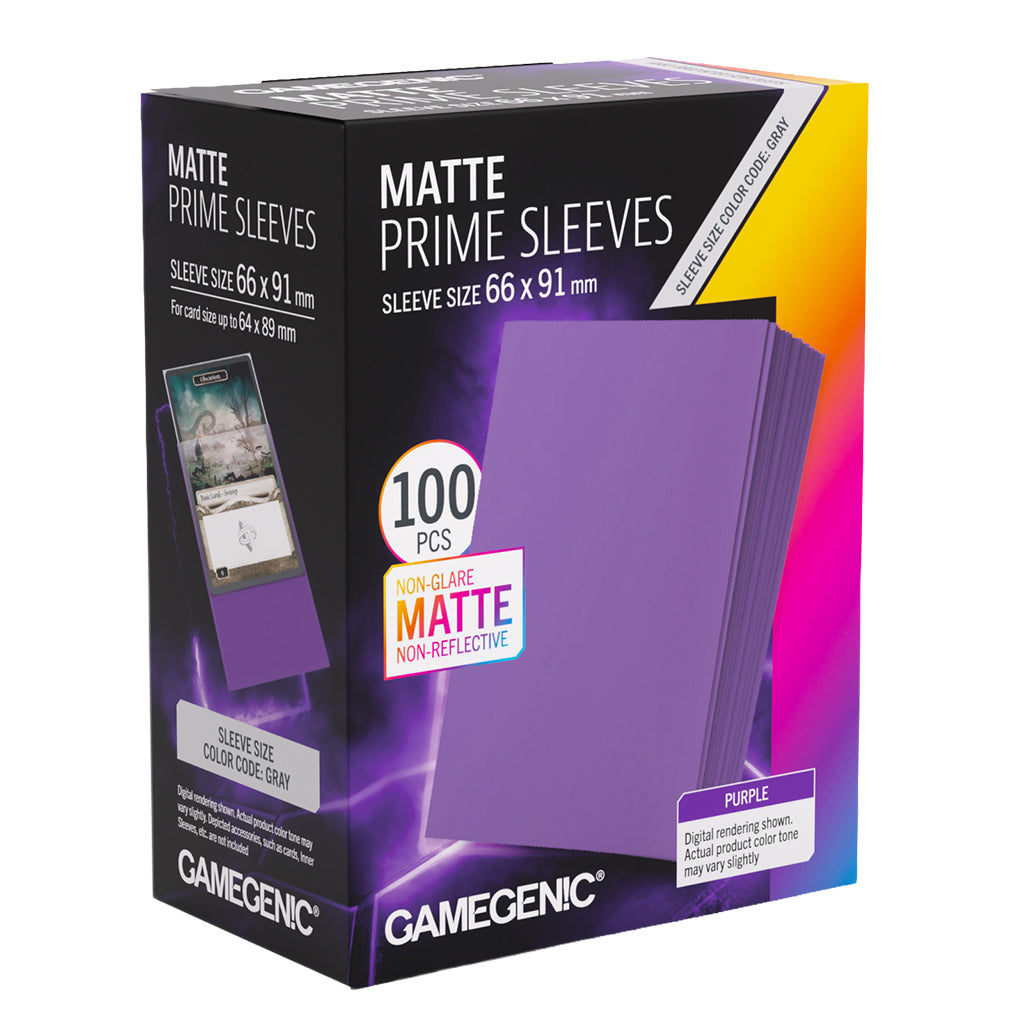 Gamegenic MATTE Prime Sleeves: Purple (100)