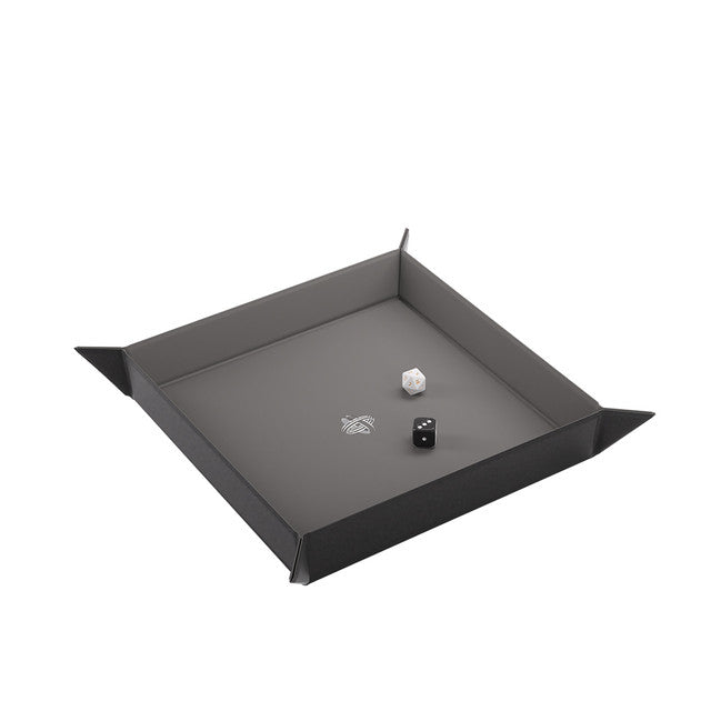 Gamegenic: Magnetic Dice Tray - Square, Black/Gray