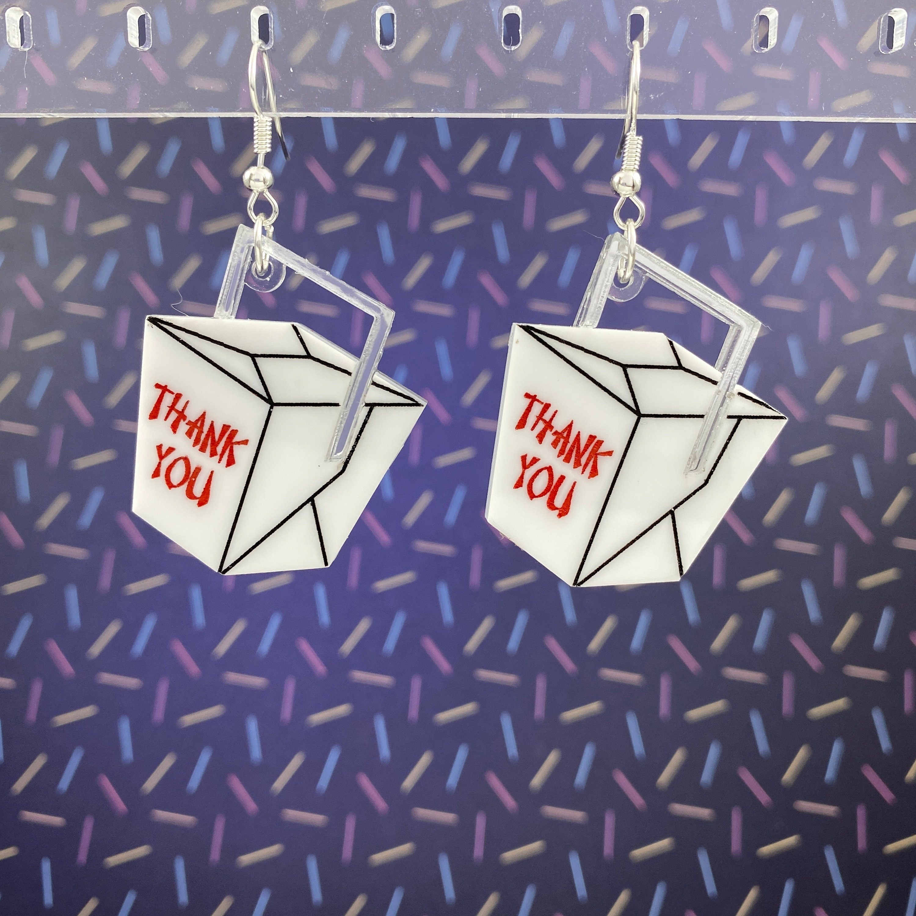 Take Out Box Dangle Earrings