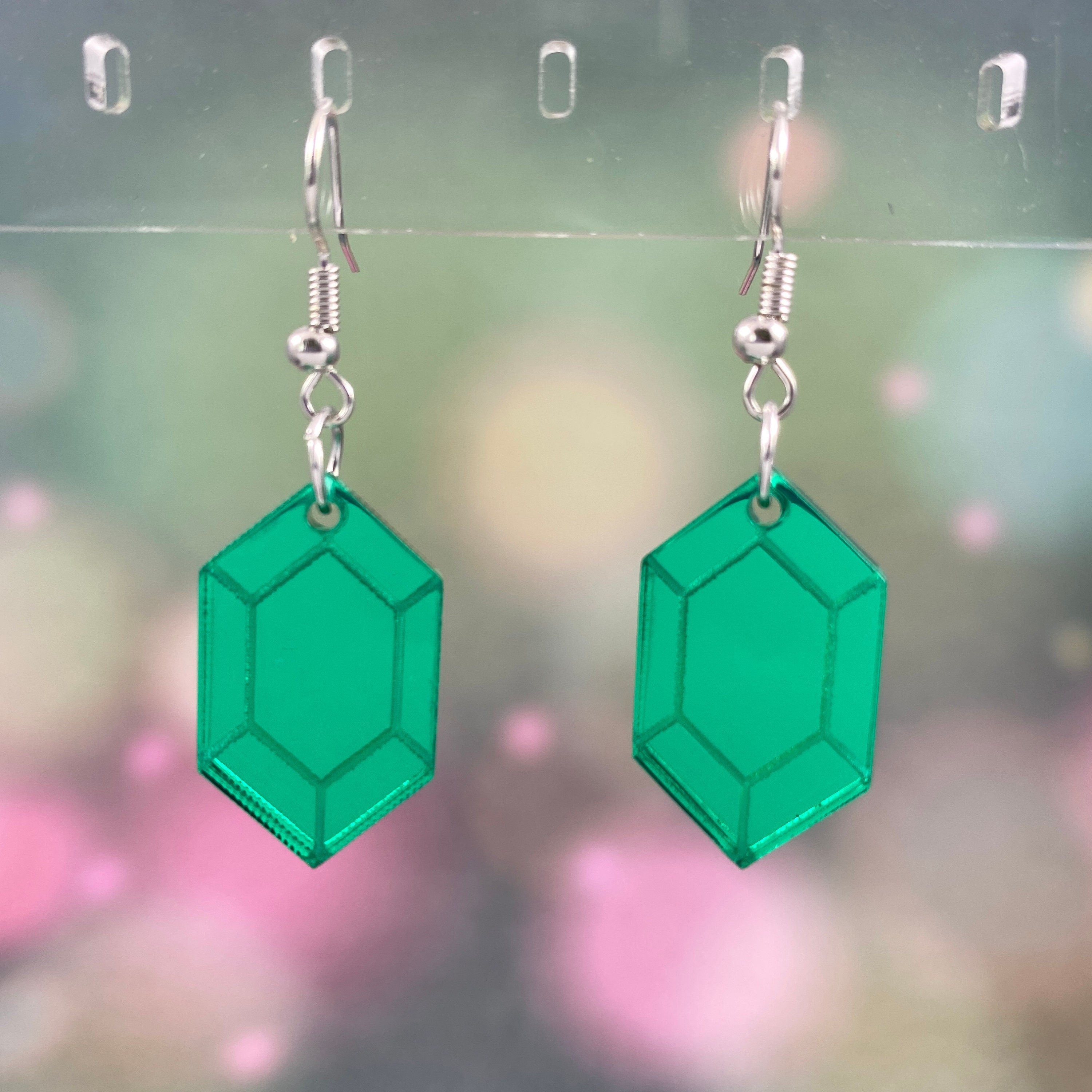 Rupee Dangle Earrings - Red