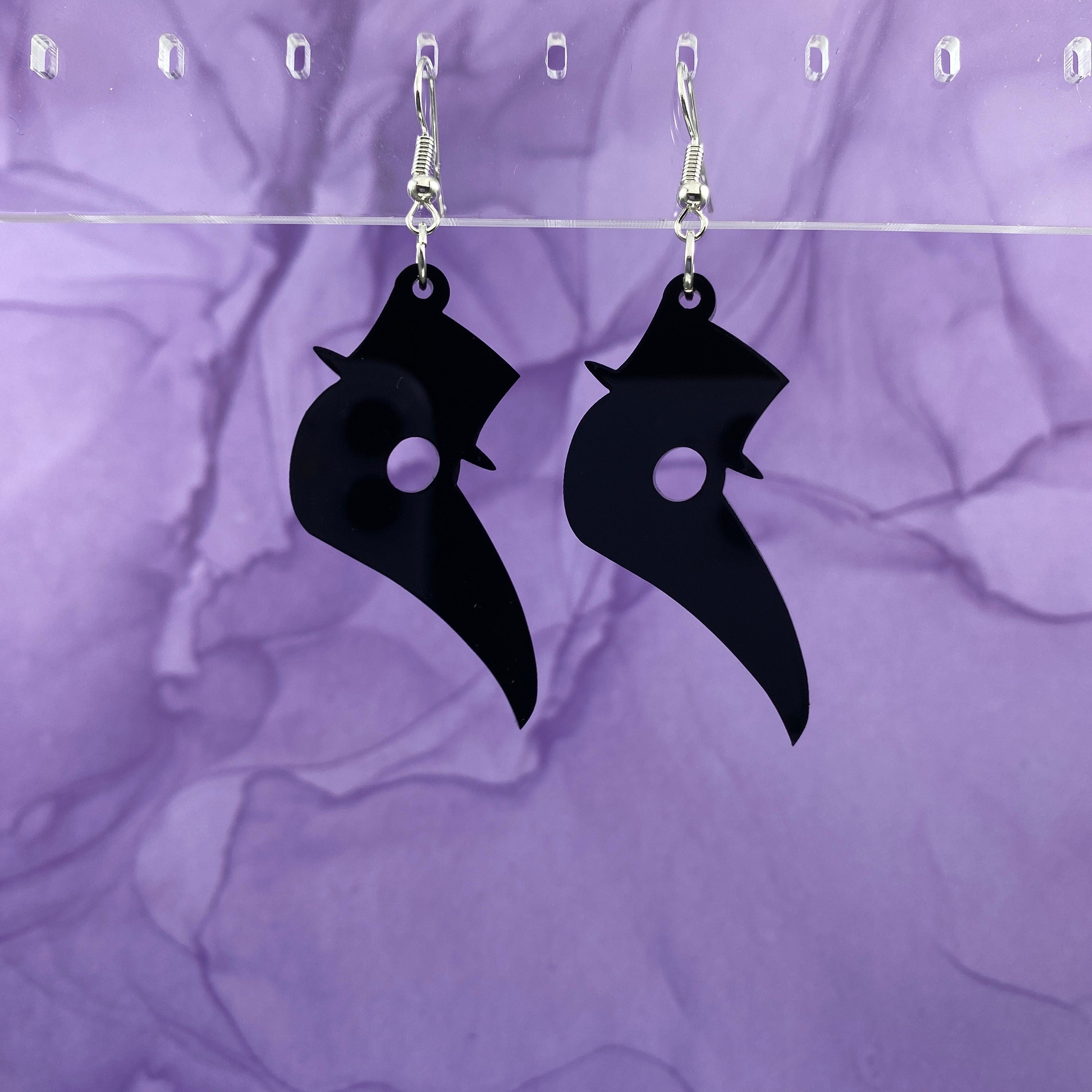 Plague Doctor Mask Dangle Earrings