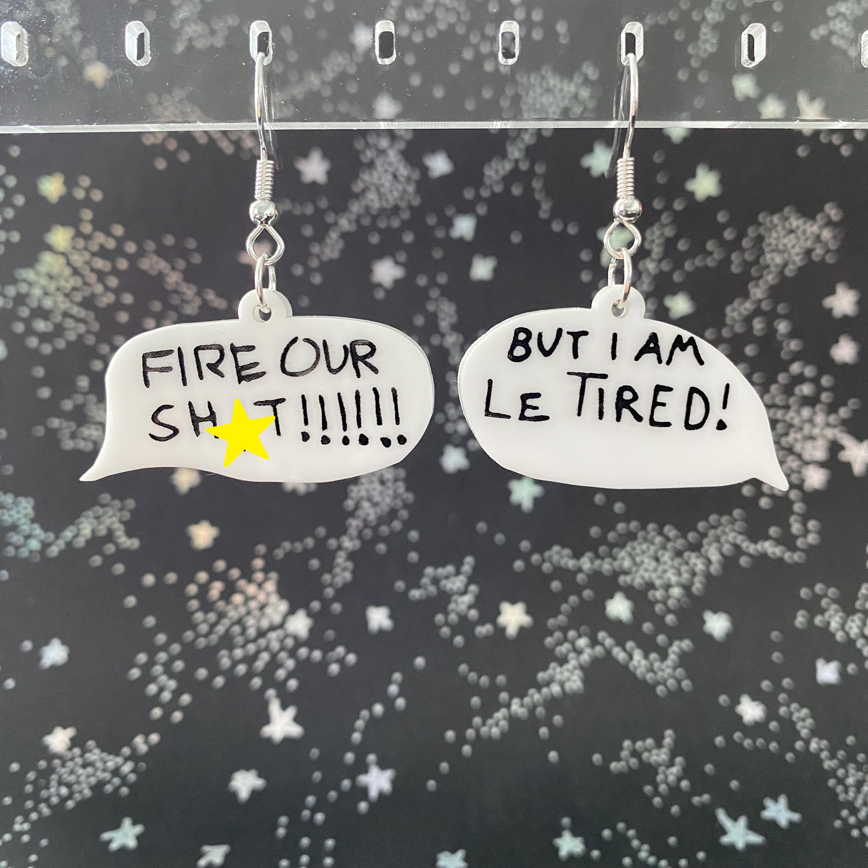 End of the World Dangle Earrings - Tired Only Pair